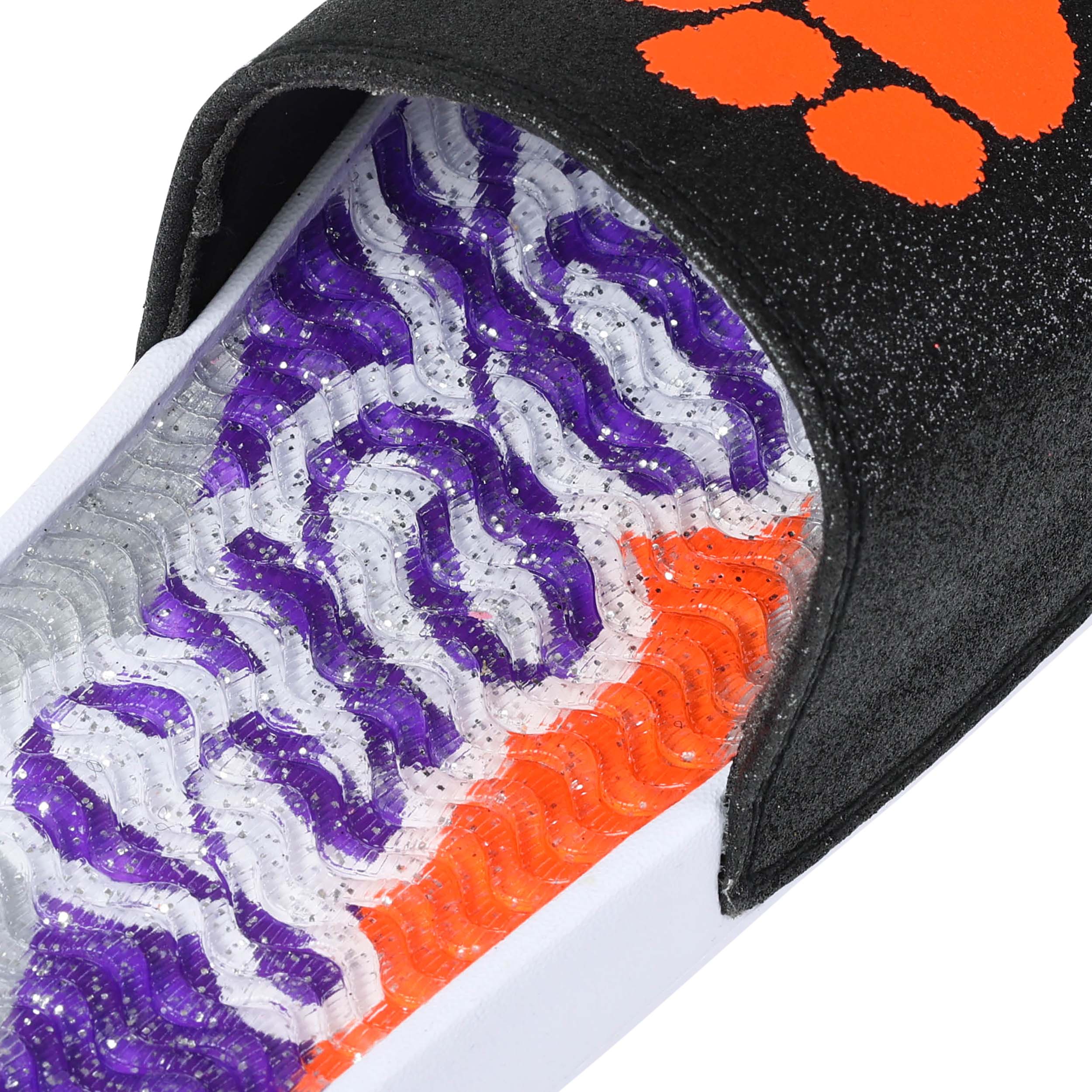 Clemson Tigers NCAA Womens Glitter Gel Slide - Image 4