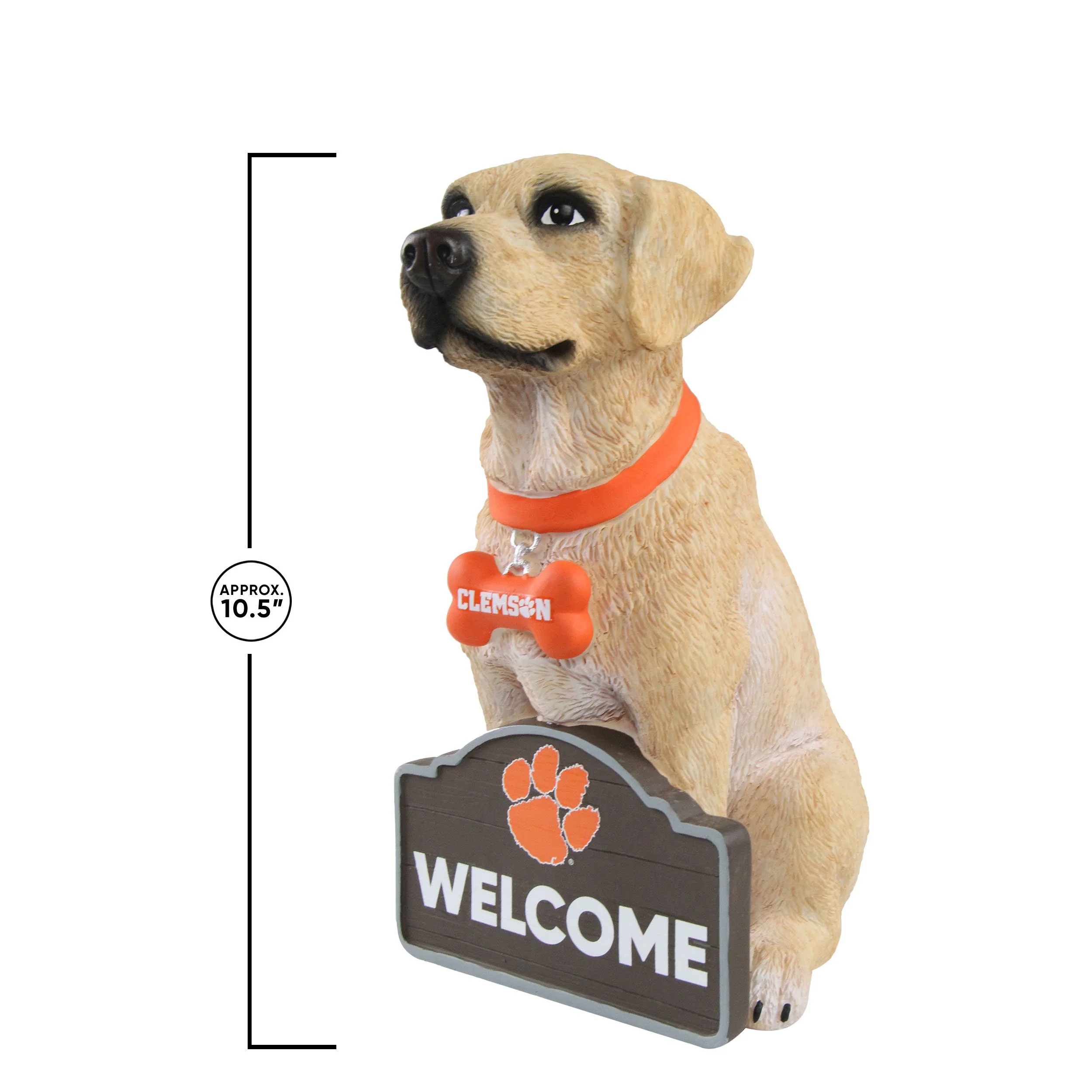 Clemson Tigers NCAA Yellow Labrador Statue - Image 2