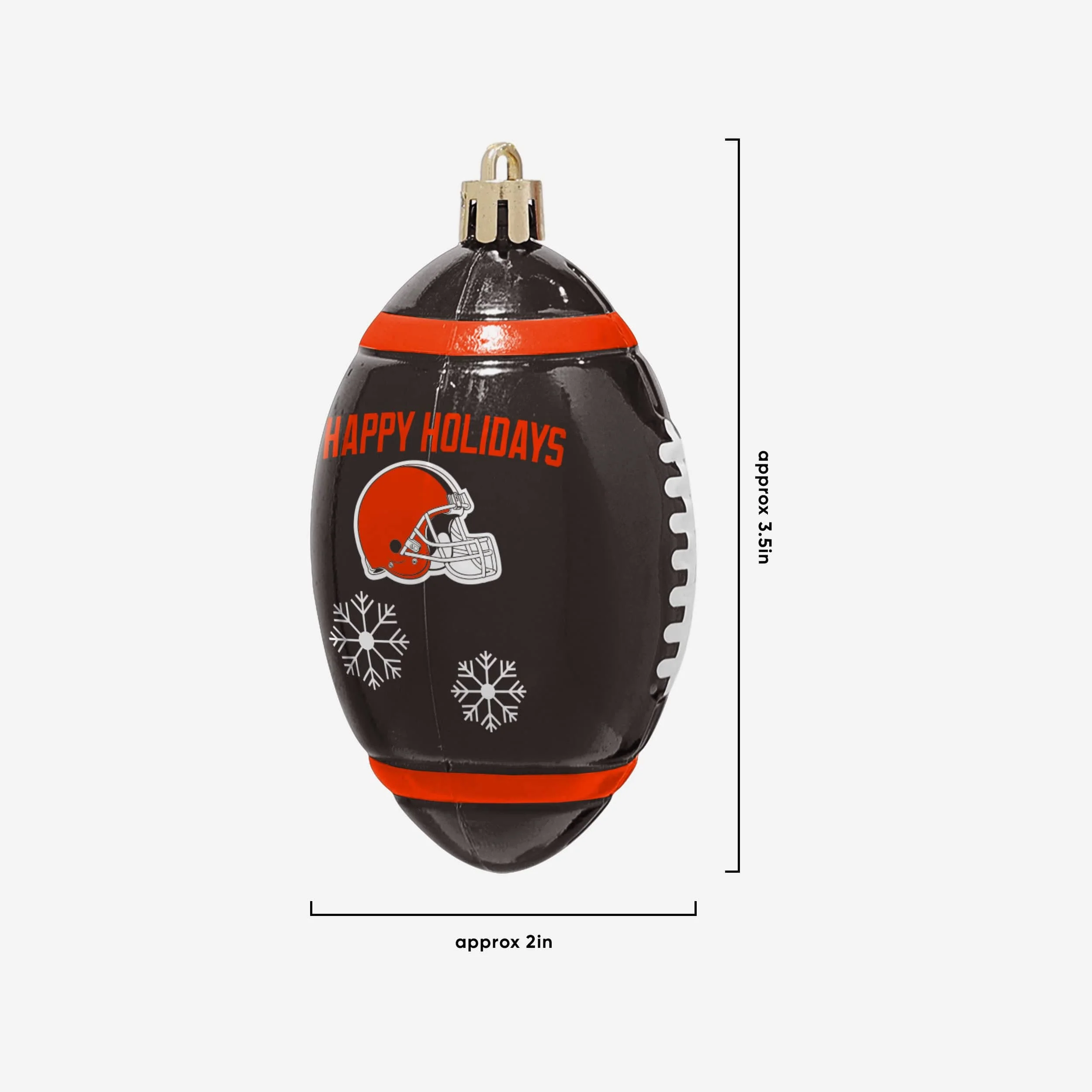 Cleveland Browns NFL 12 Pack Football Ornament Set - Image 3