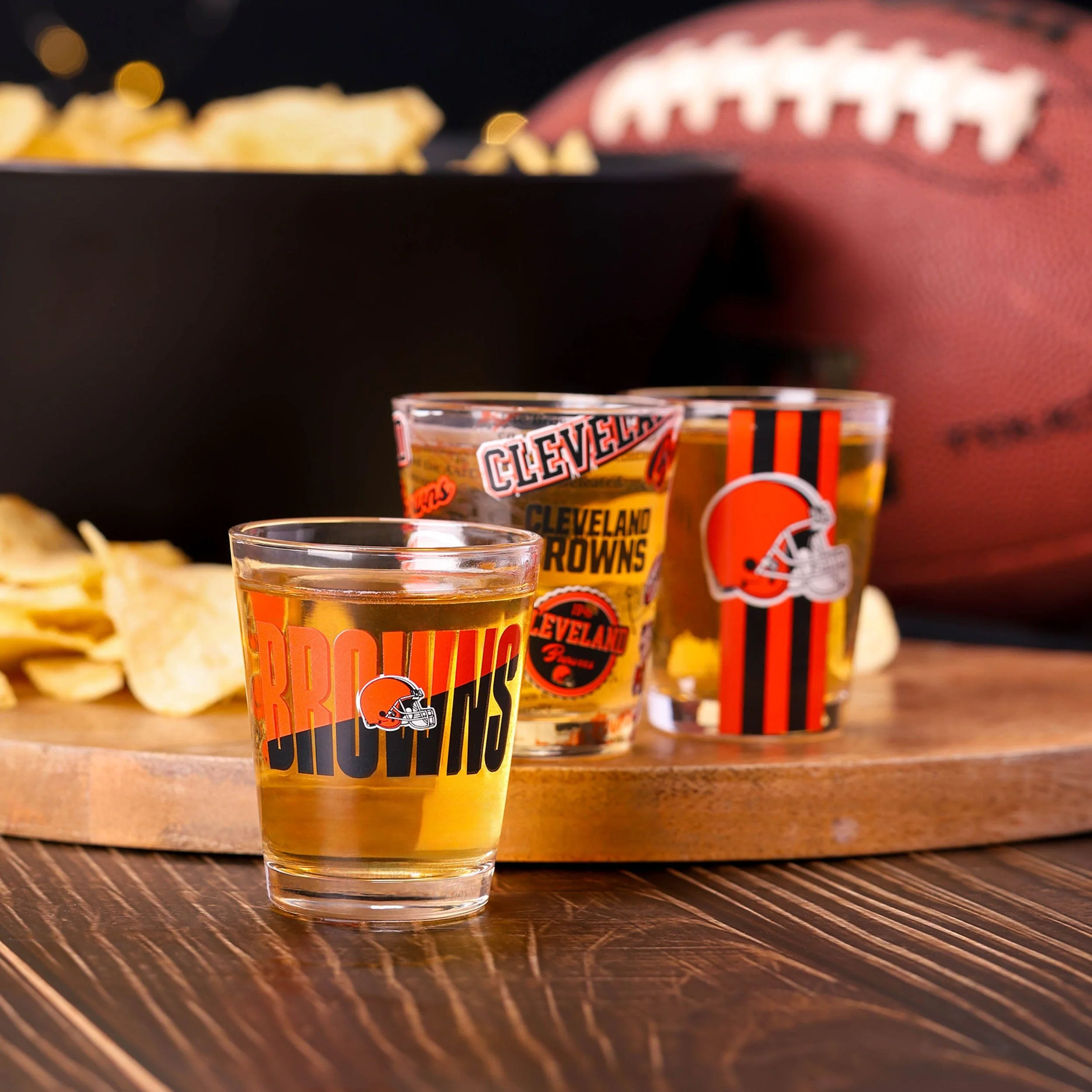 Cleveland Browns NFL 3 Pack Shot Glass - Image 2
