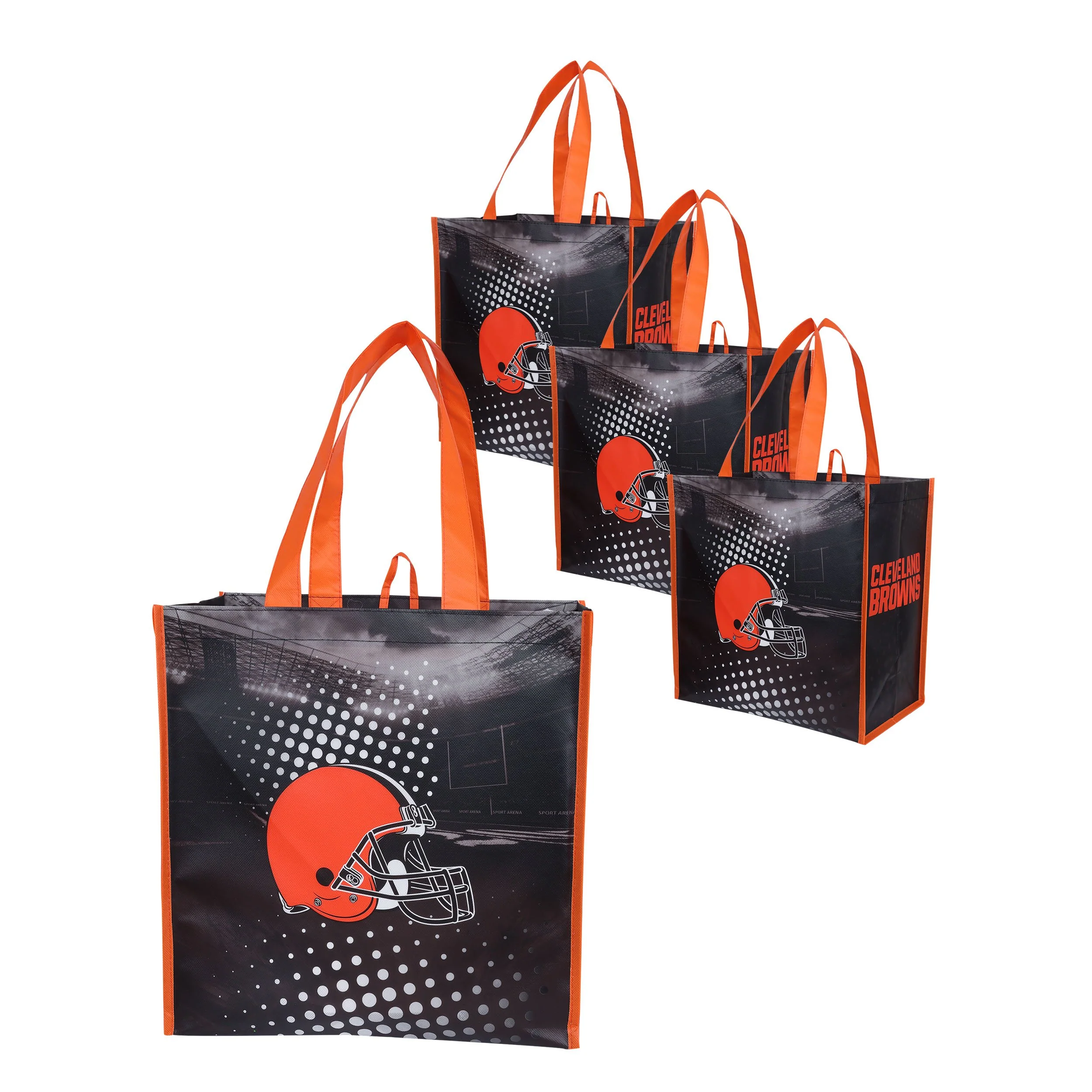 Cleveland Browns NFL 4 Pack Reusable Shopping Bag - Image 2