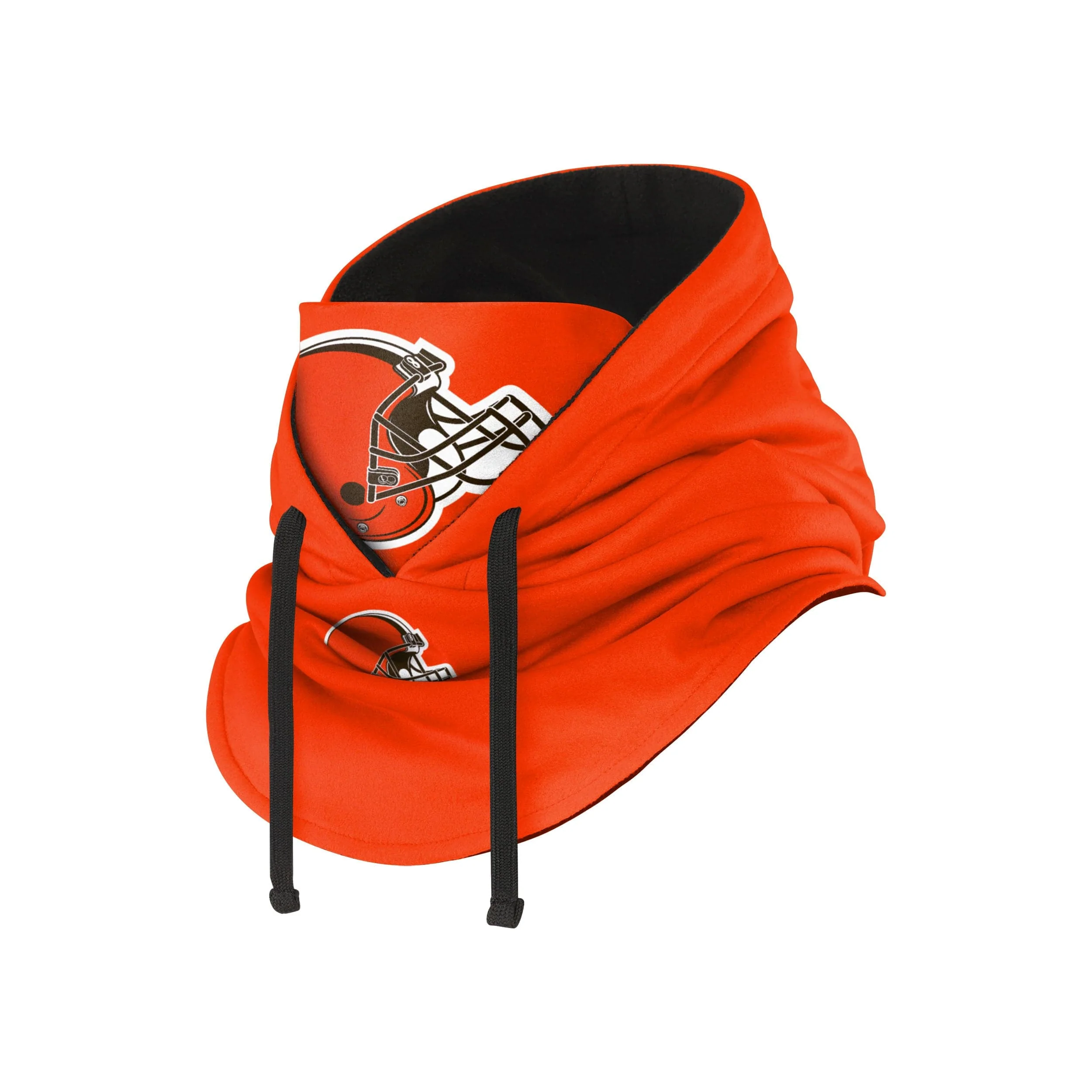 Cleveland Browns NFL Alternate Team Color Drawstring Hooded Gaiter - Image 2