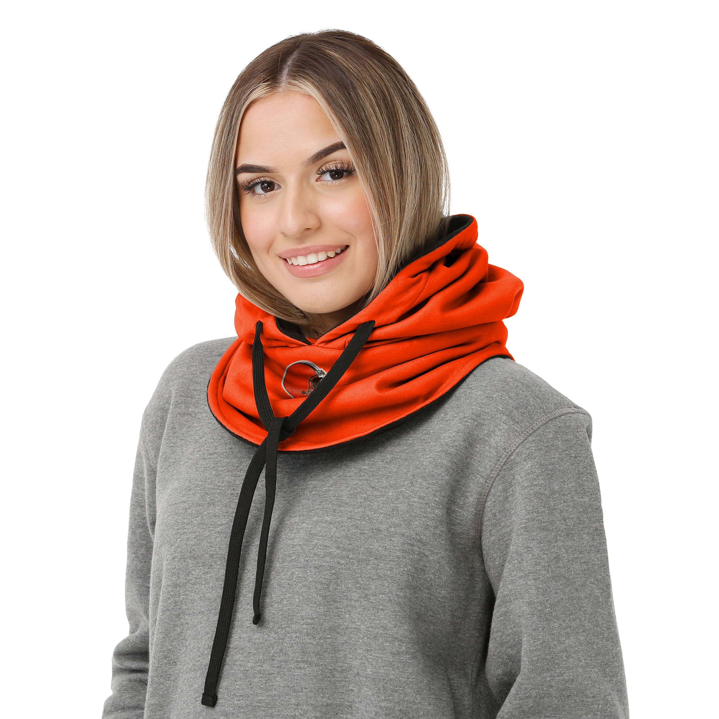 Cleveland Browns NFL Alternate Team Color Drawstring Hooded Gaiter - Image 4