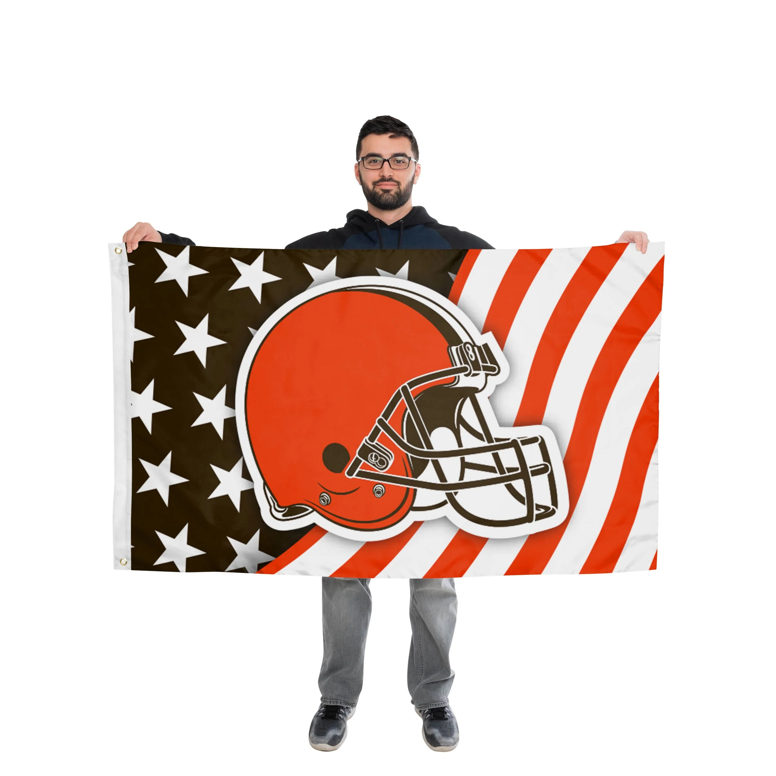 Cleveland Browns NFL Americana Horizontal Flag - Image 2