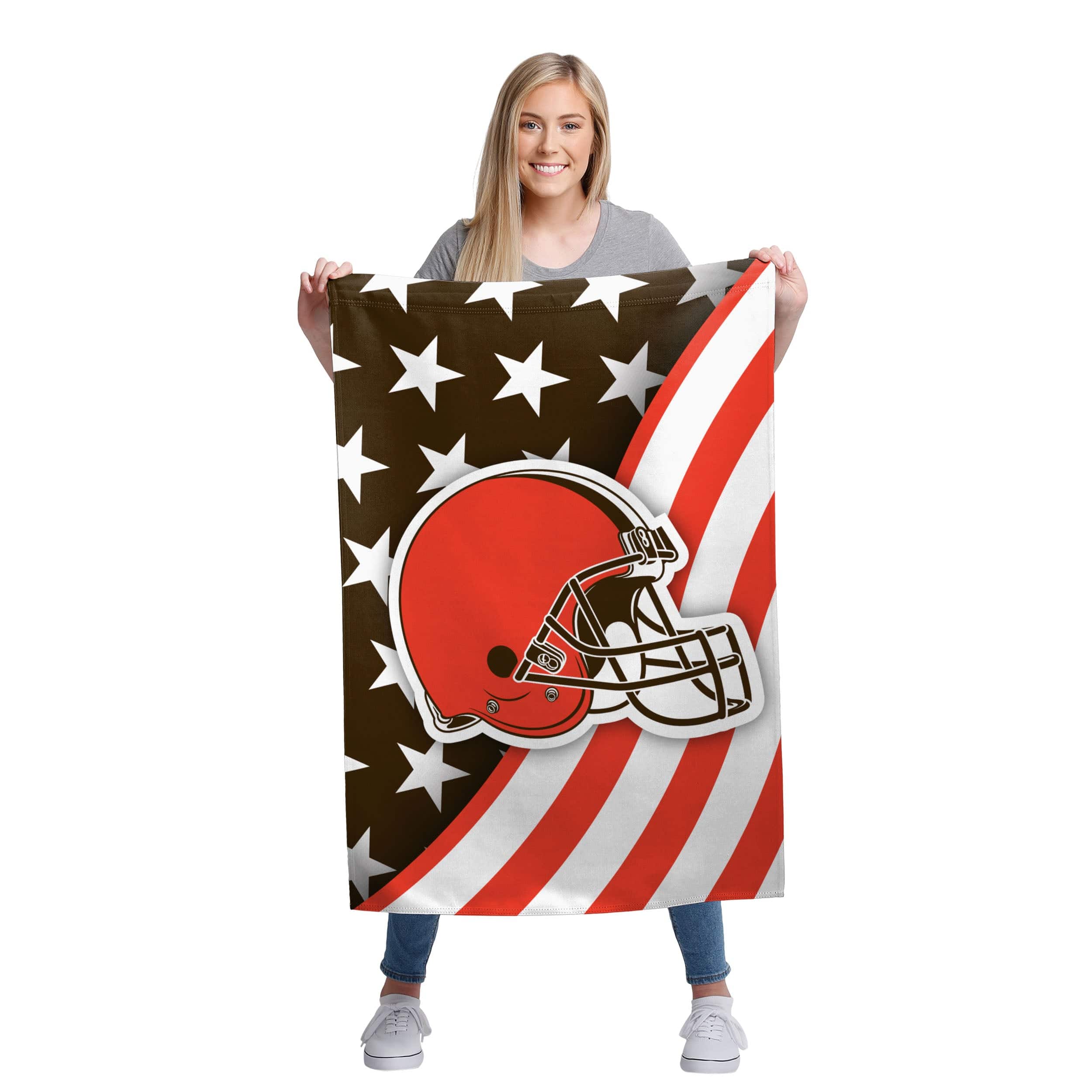 Cleveland Browns NFL Americana Vertical Flag - Image 2
