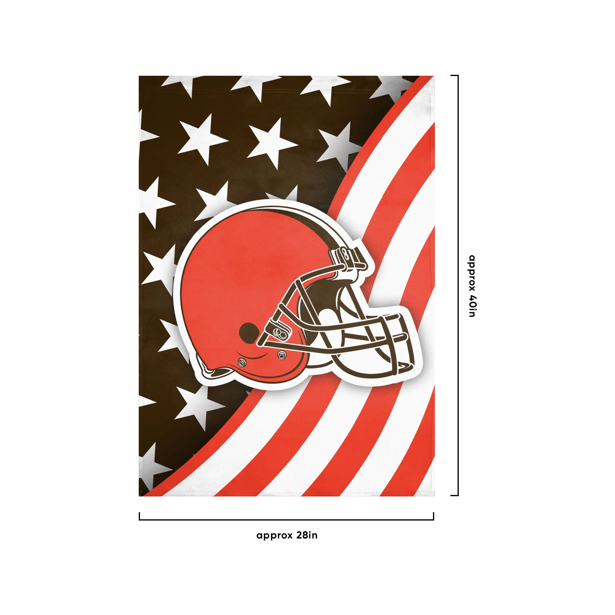 Cleveland Browns NFL Americana Vertical Flag - Image 3
