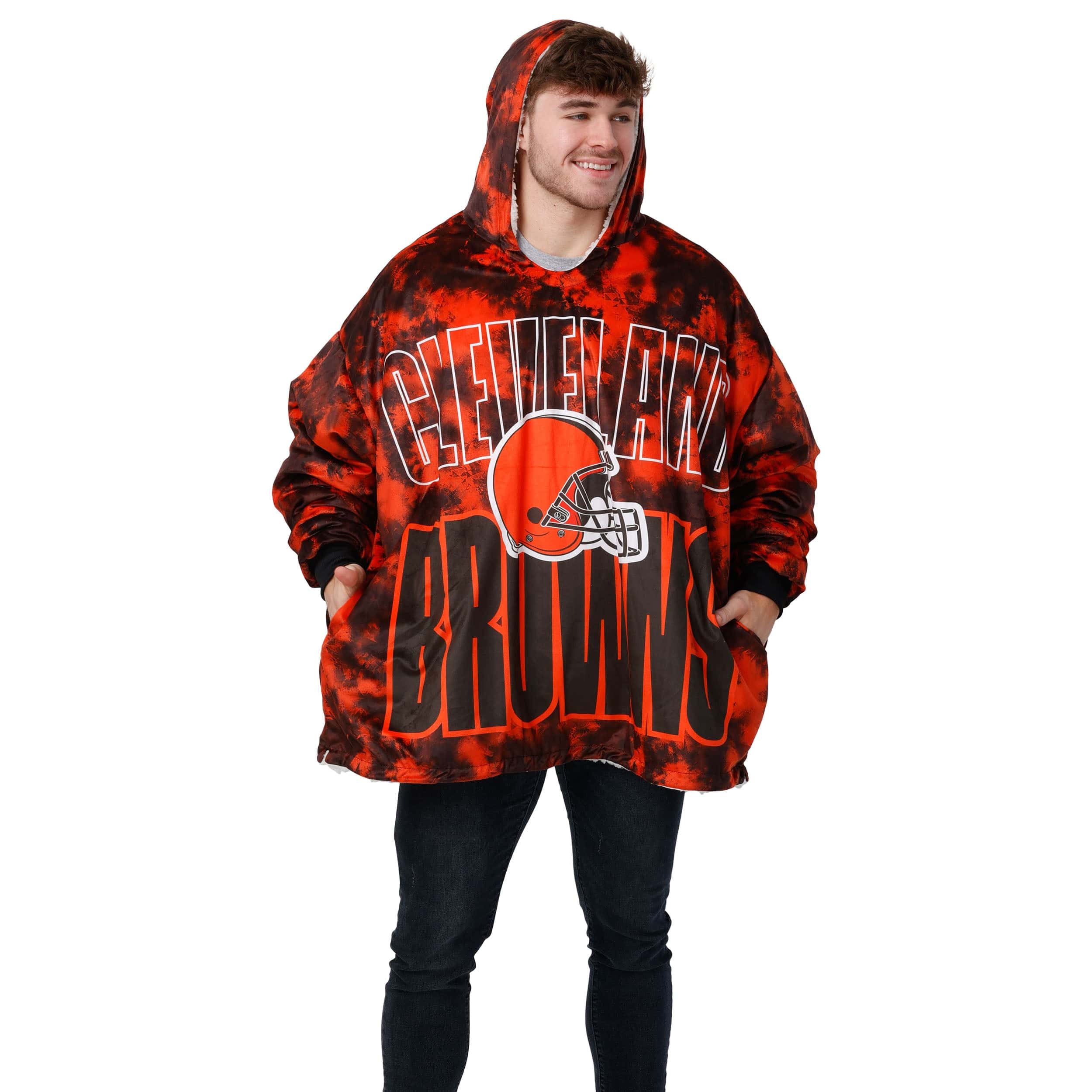 Cleveland Browns NFL Bold Logo Camo Hoodeez - Image 3