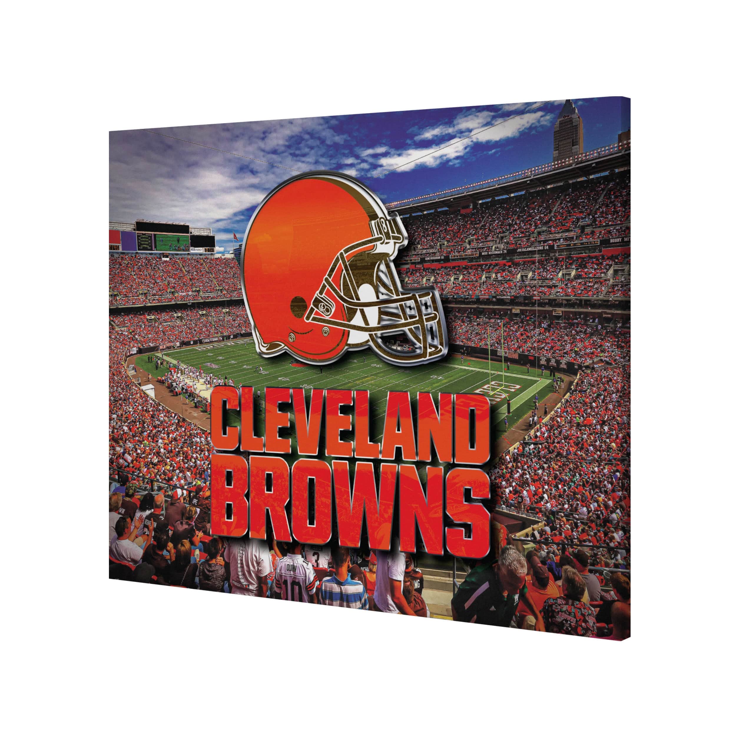 Cleveland Browns NFL Canvas Wall Sign - Image 2