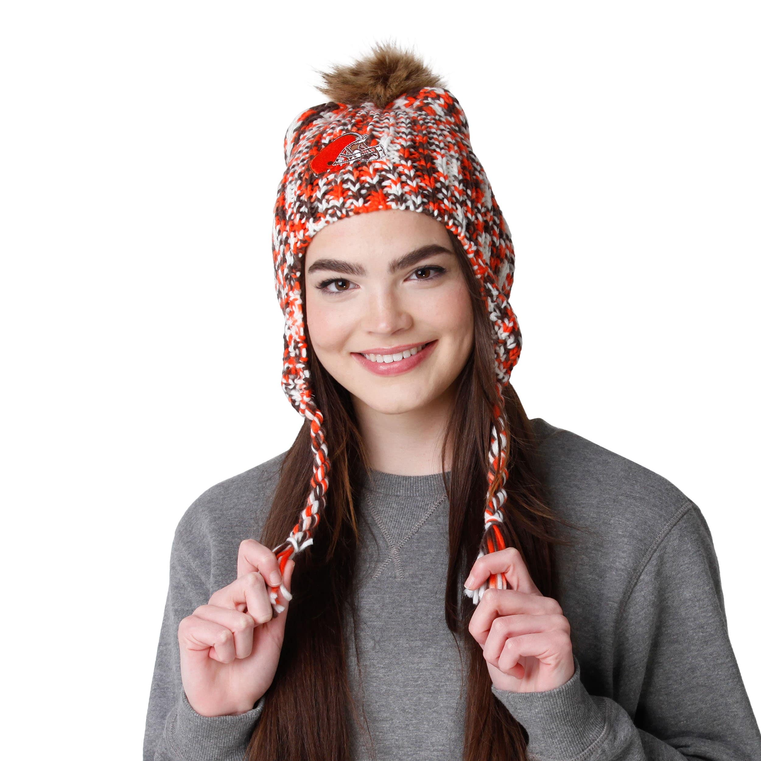 Cleveland Browns NFL Colorblend Knit Pom Beanie - Image 2