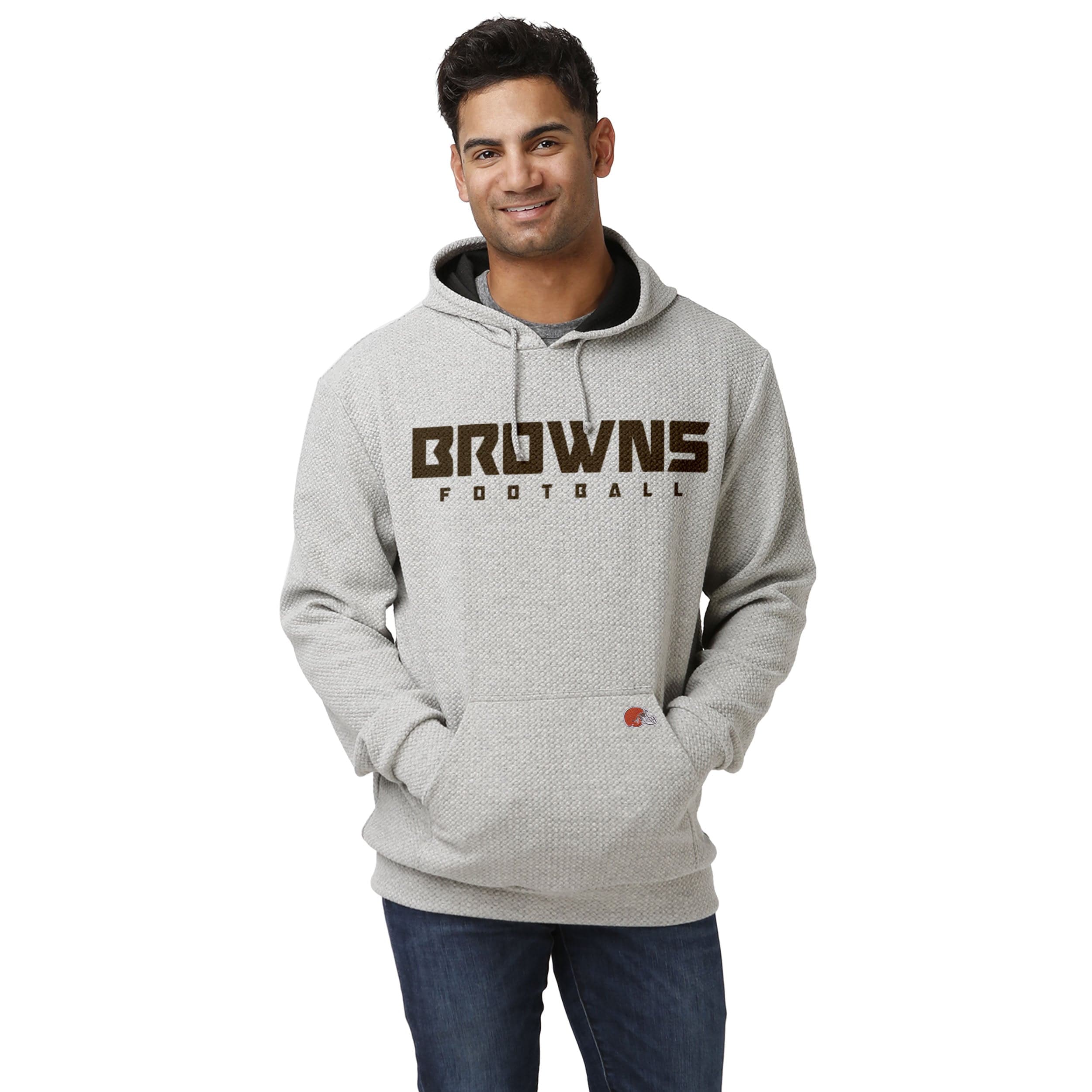 Cleveland Browns NFL Mens Gray Woven Hoodie