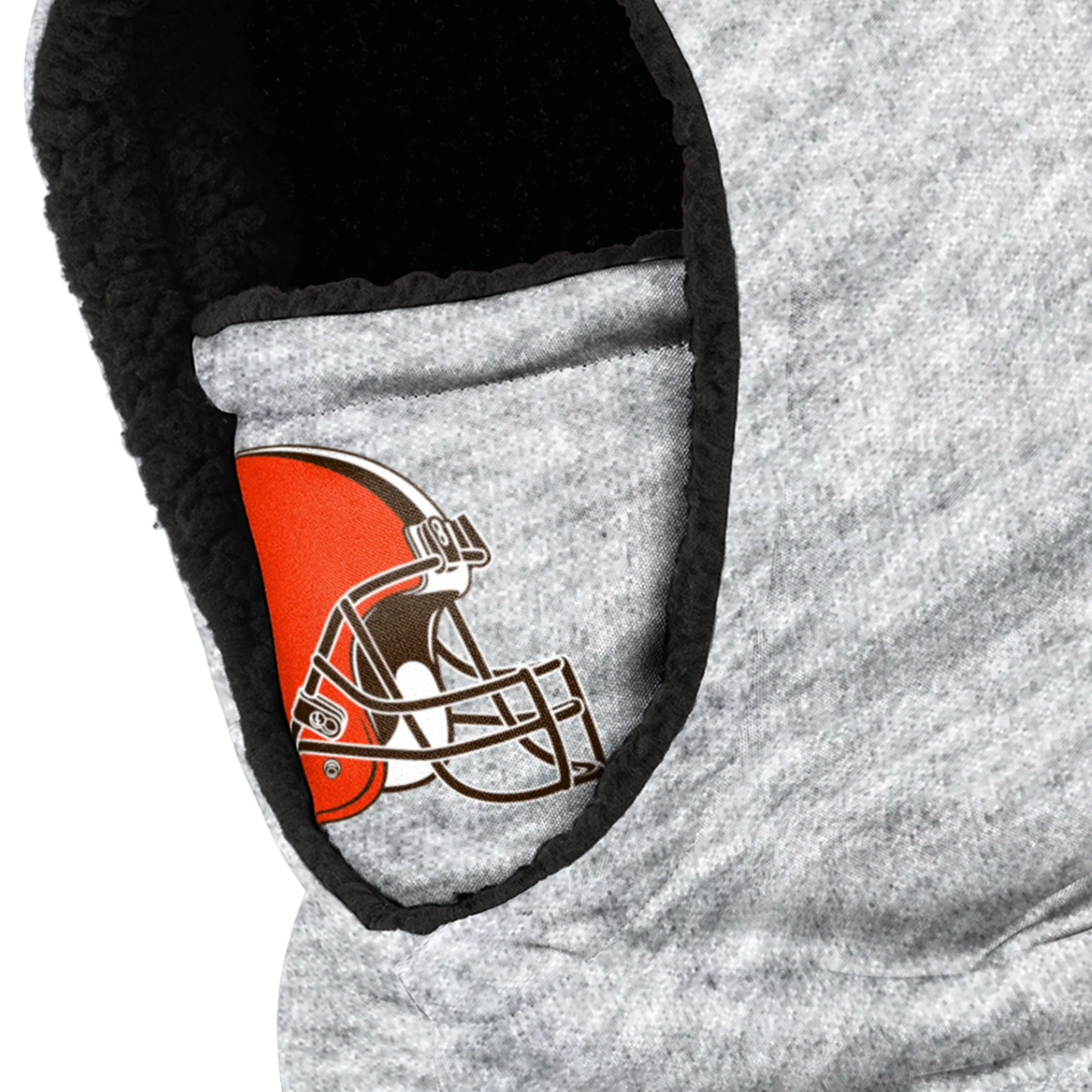 Cleveland Browns NFL Heather Grey Big Logo Hooded Gaiter - Image 3