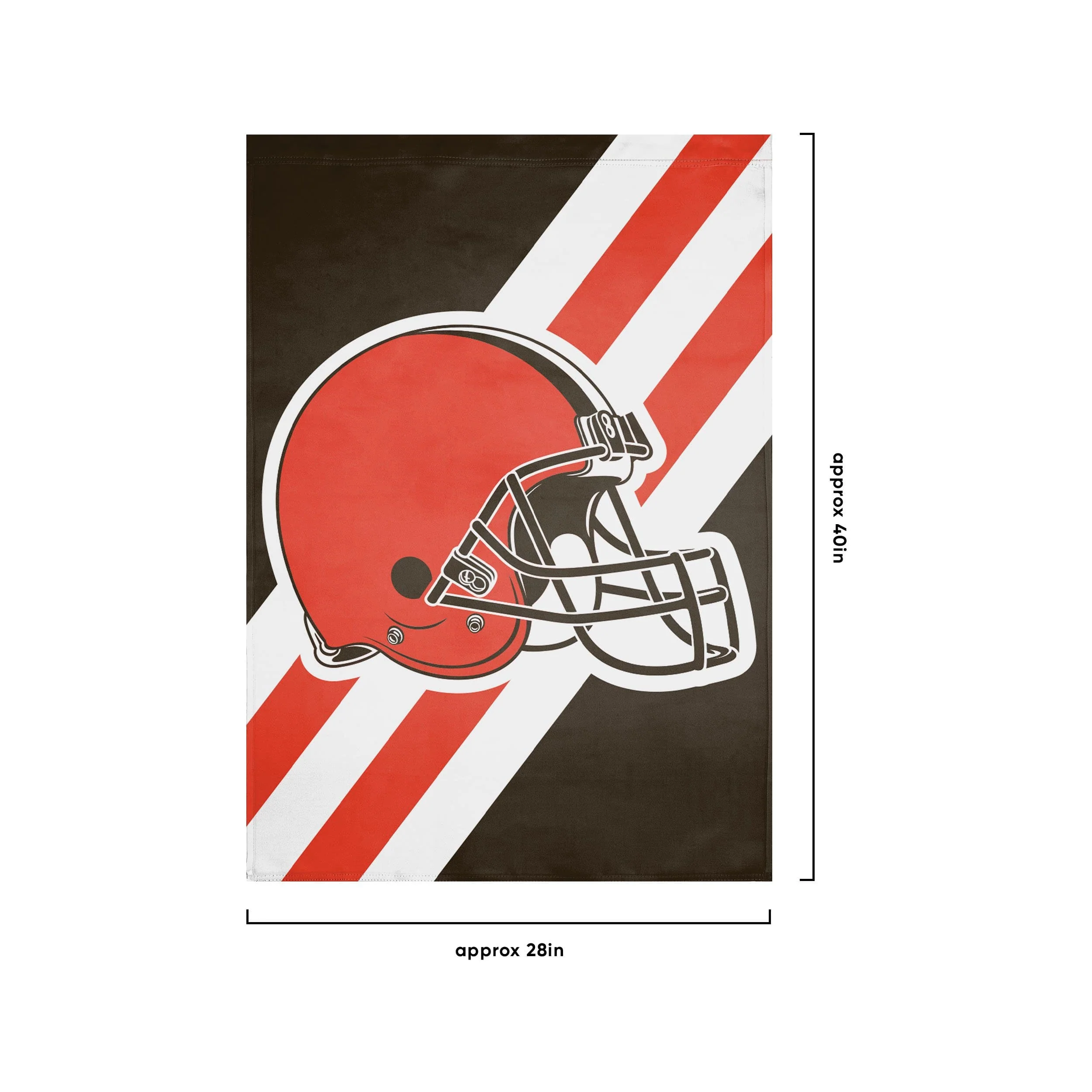 Cleveland Browns NFL Helmet Vertical Flag - Image 3