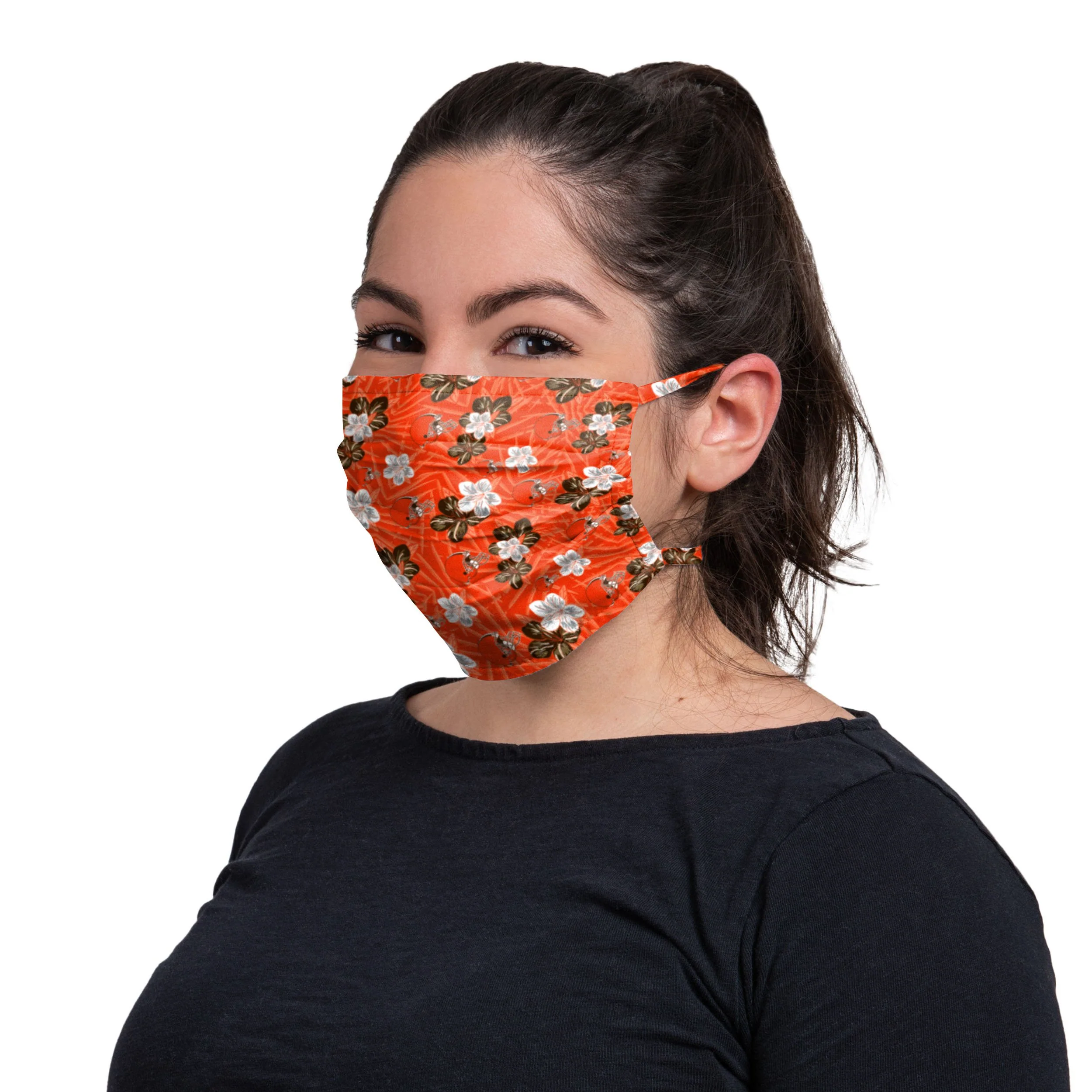 Cleveland Browns NFL Hibiscus Tie-Back Face Cover - Image 3