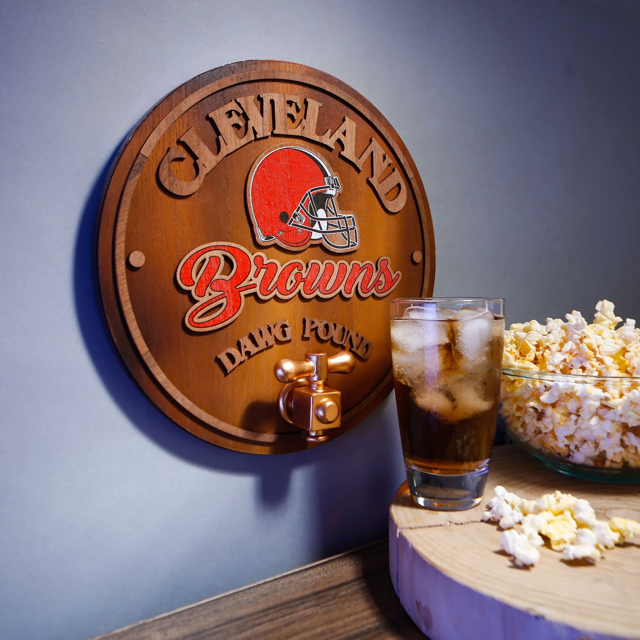 Cleveland Browns NFL Keg Tap Sign - Image 3