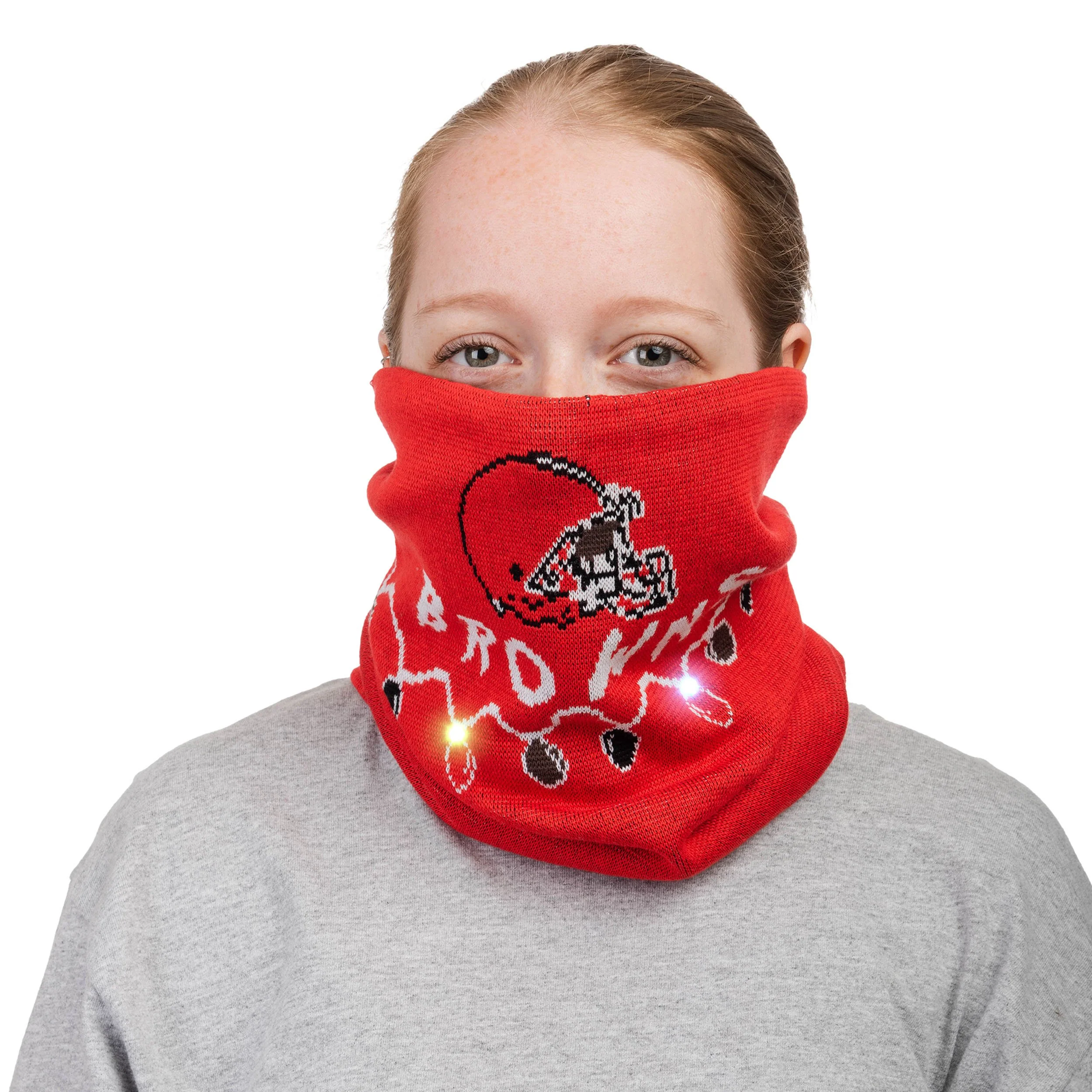 Cleveland Browns NFL Light Up Knit Gaiter Scarf - Image 5