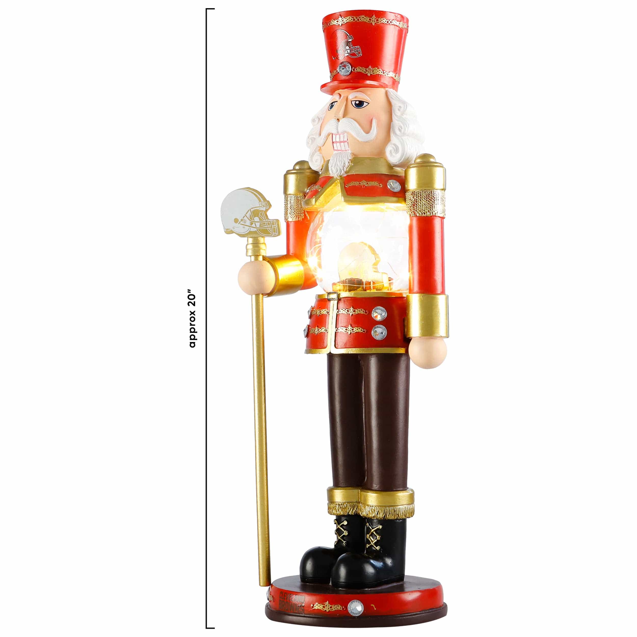 Cleveland Browns NFL Light Up Nutcracker - Image 3