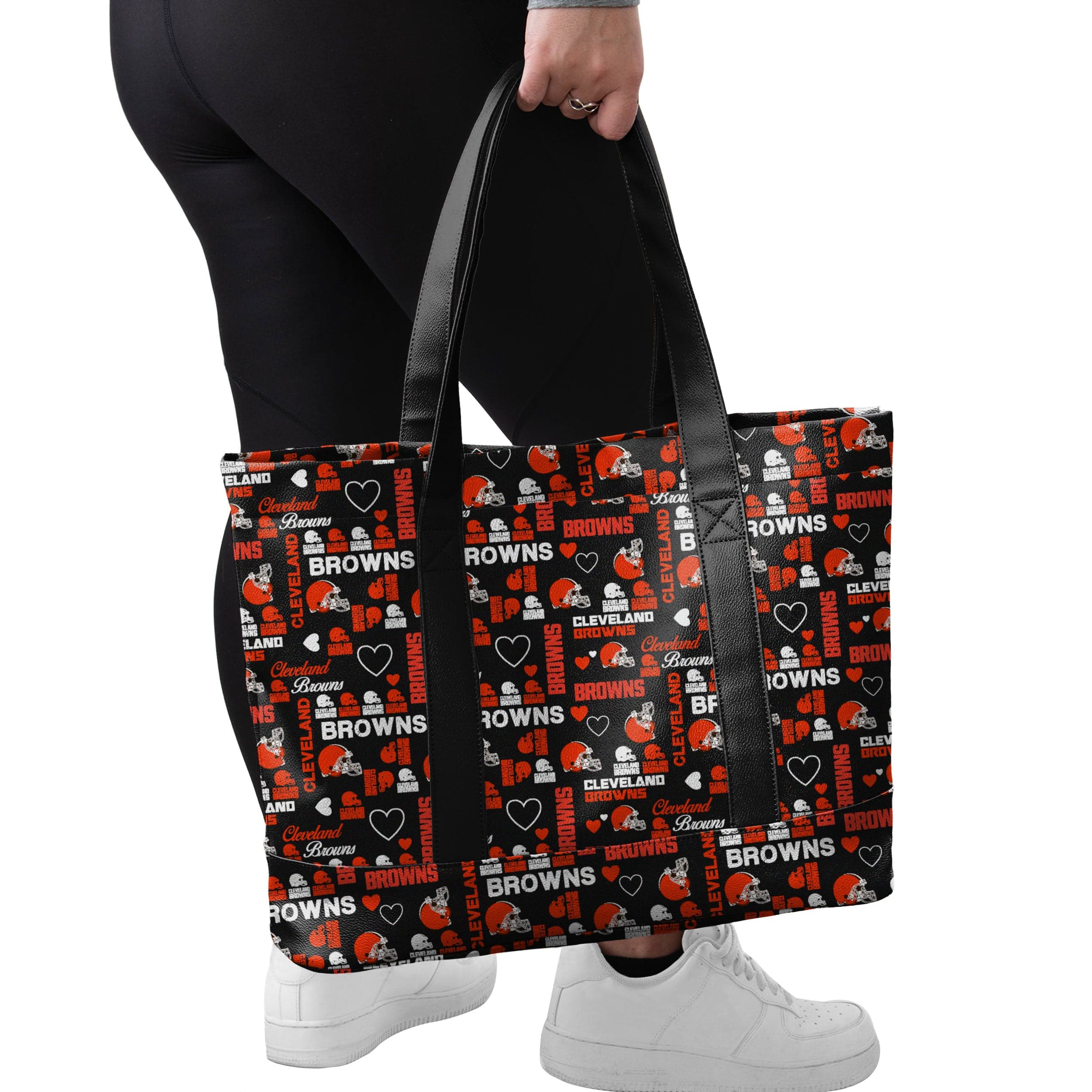 Cleveland Browns NFL Logo Love Tote Bag - Image 2