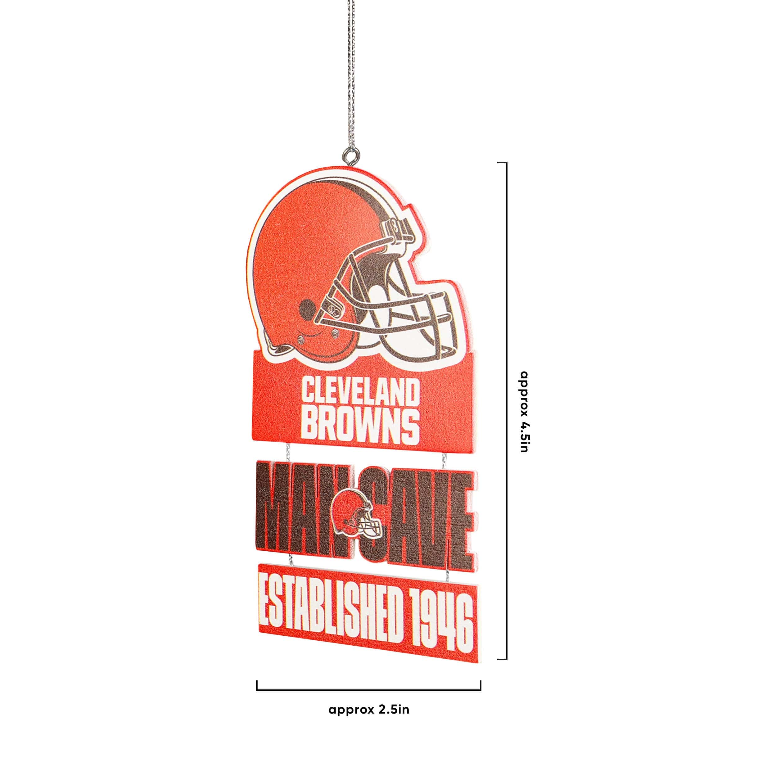 Cleveland Browns NFL Mancave Sign Ornament - Image 2