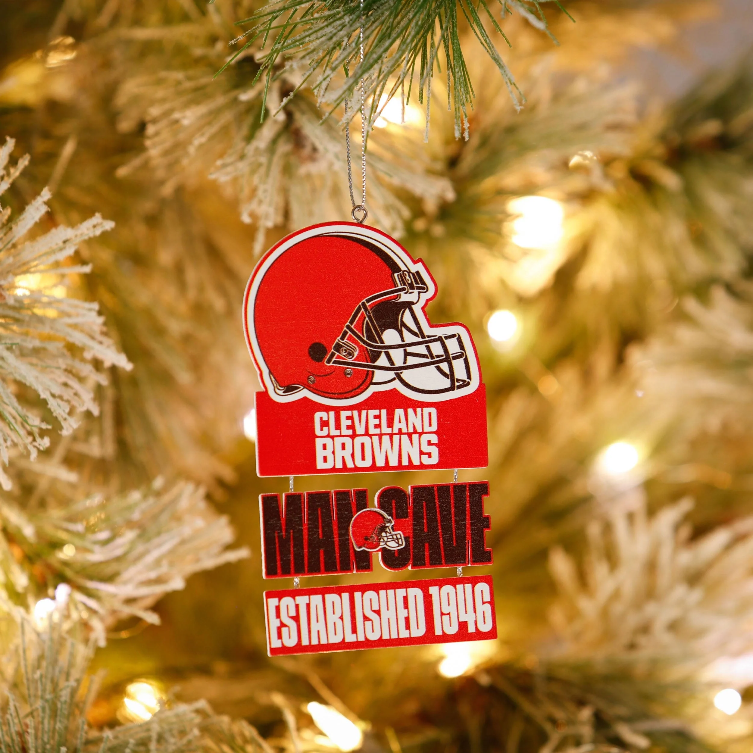 Cleveland Browns NFL Mancave Sign Ornament - Image 3