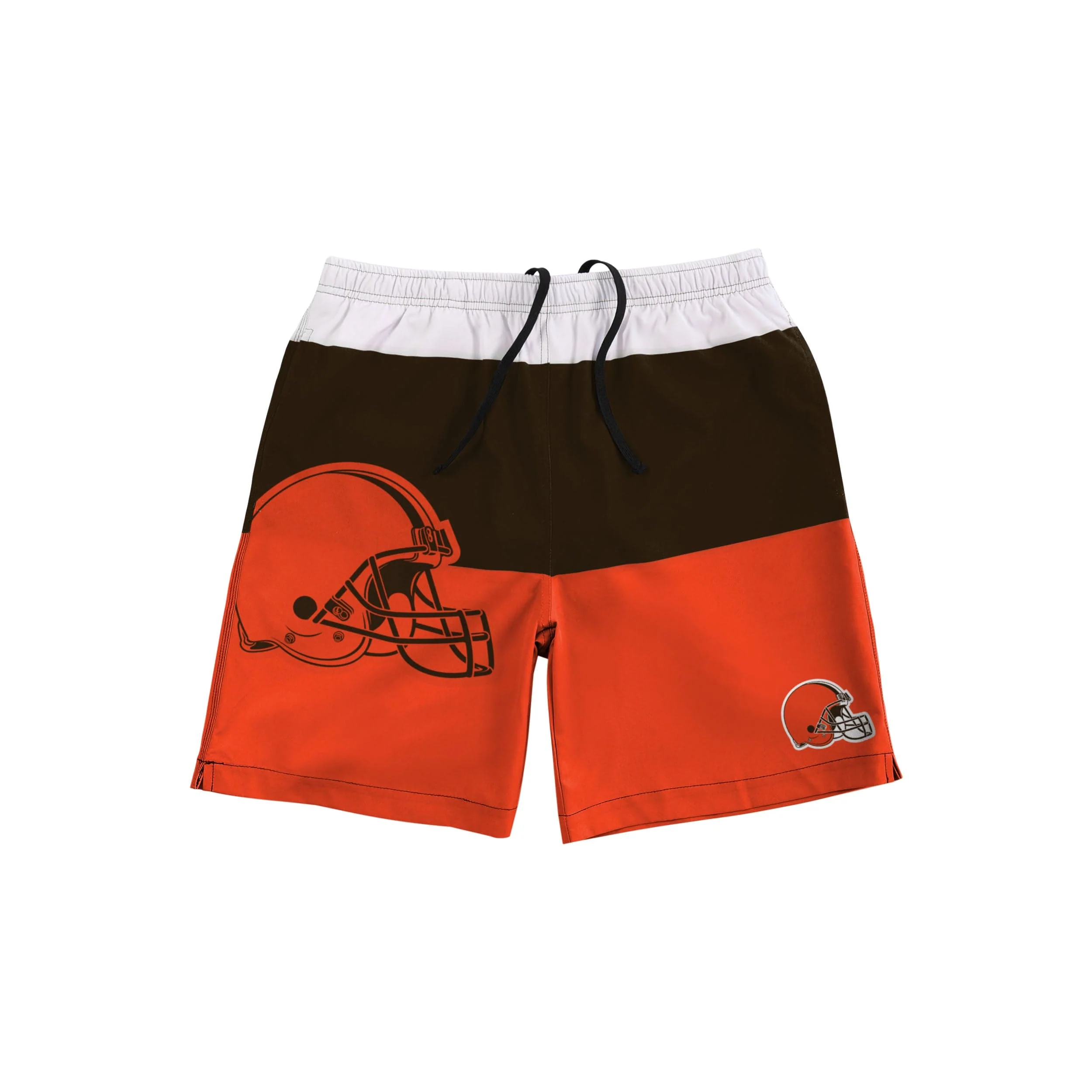 Cleveland Browns NFL Mens 3 Stripe Big Logo Swimming Trunks - Image 4
