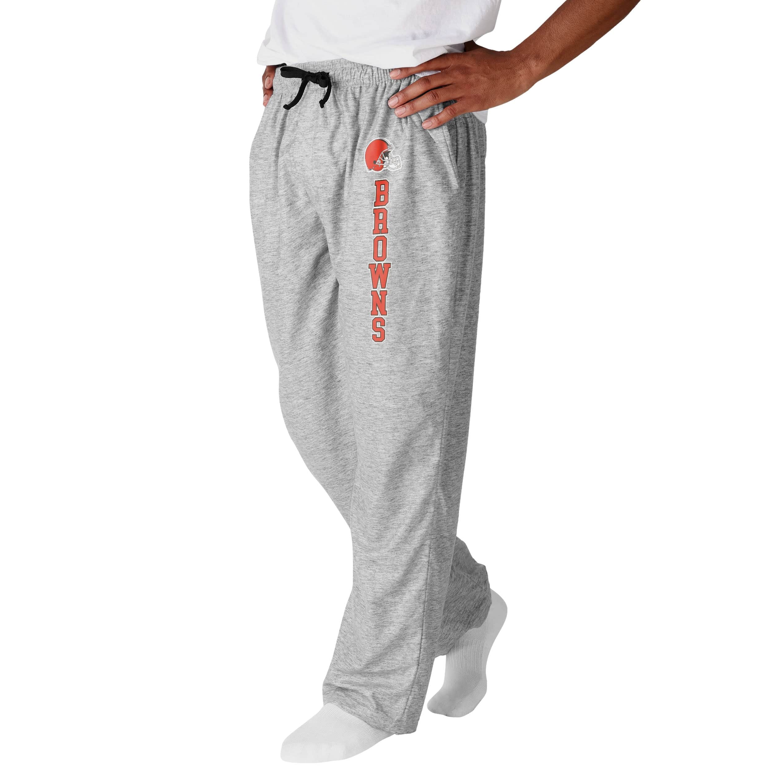 Cleveland Browns NFL Mens Athletic Gray Lounge Pants