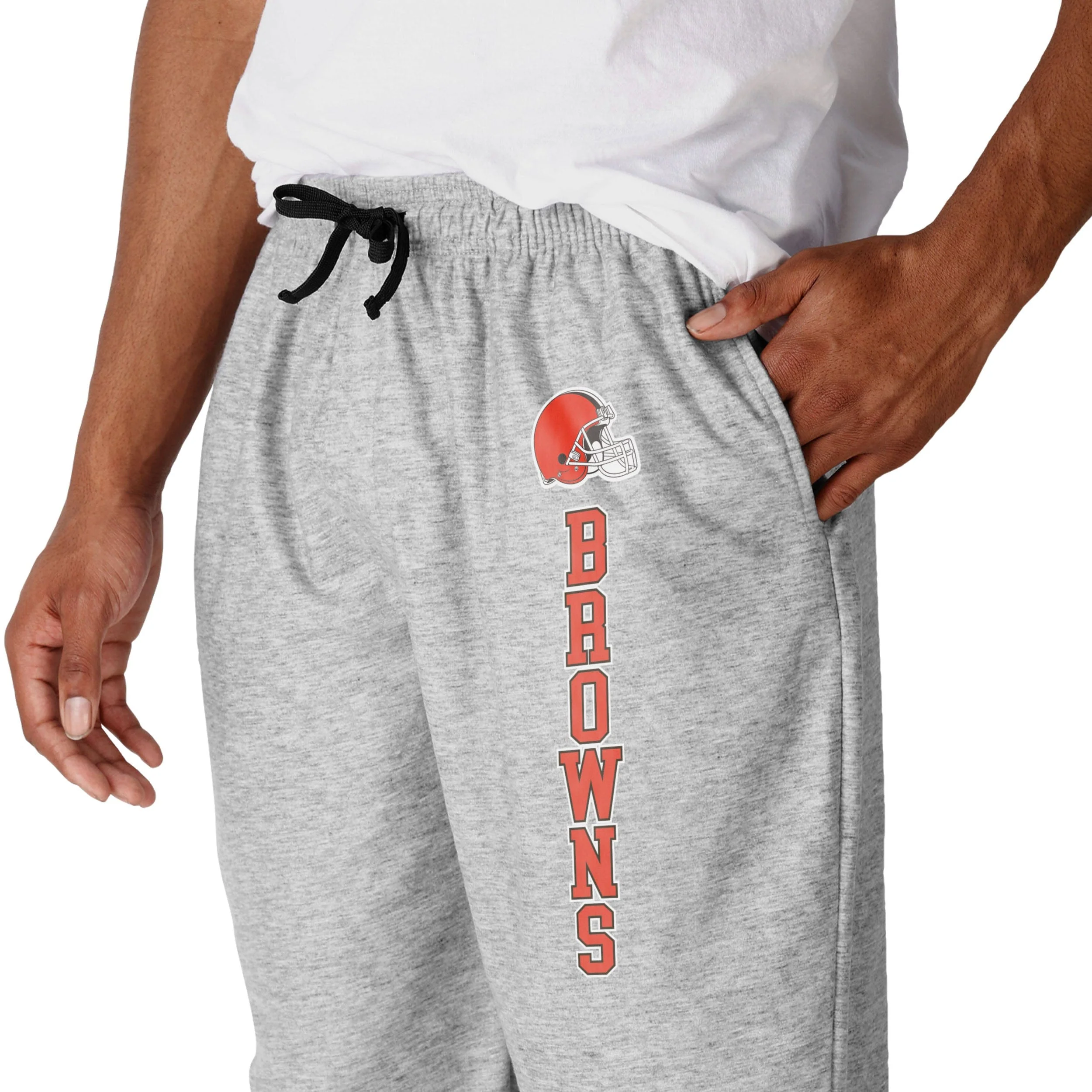 Cleveland Browns NFL Mens Athletic Gray Lounge Pants - Image 3