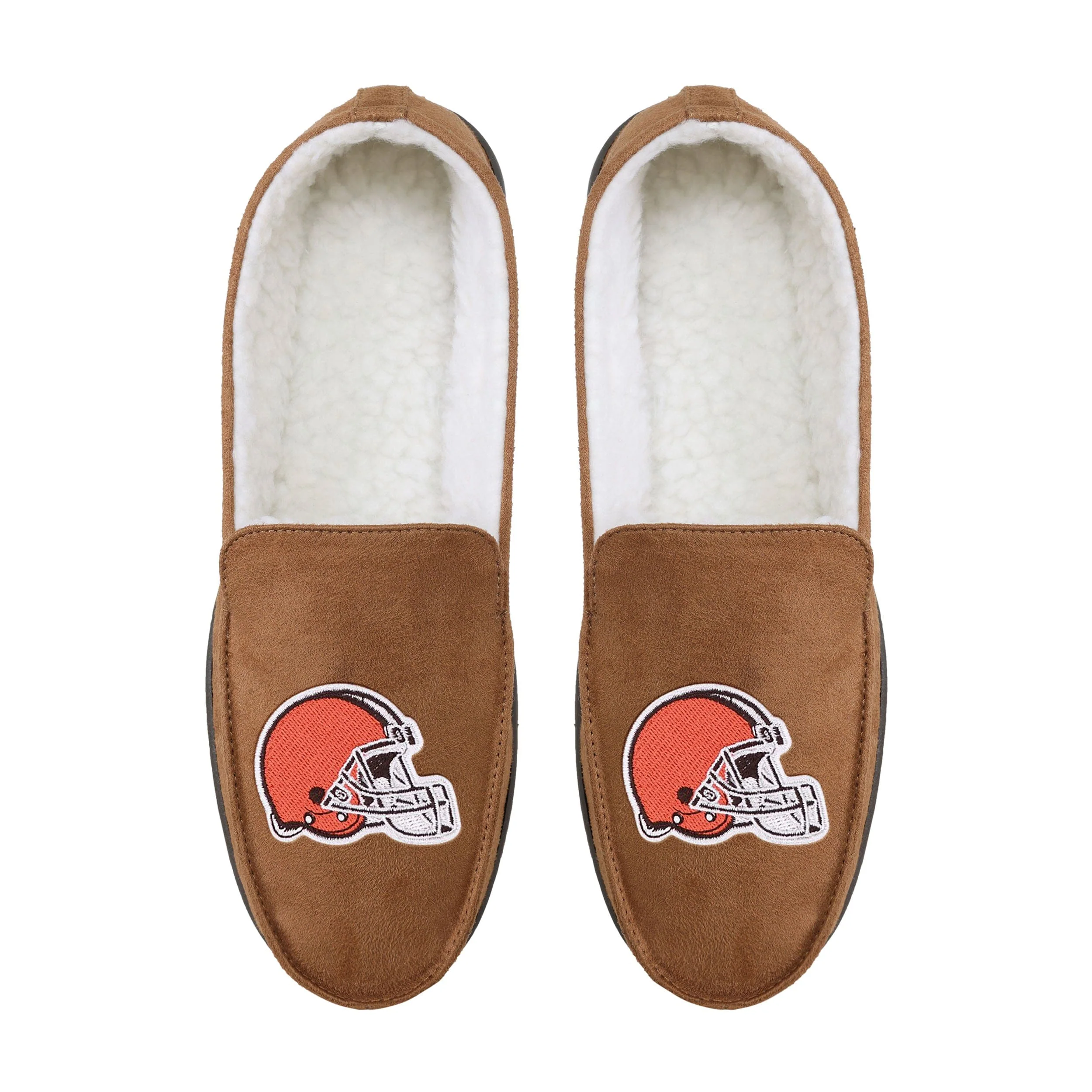 Cleveland Browns NFL Mens Beige Moccasin Slipper - Image 4