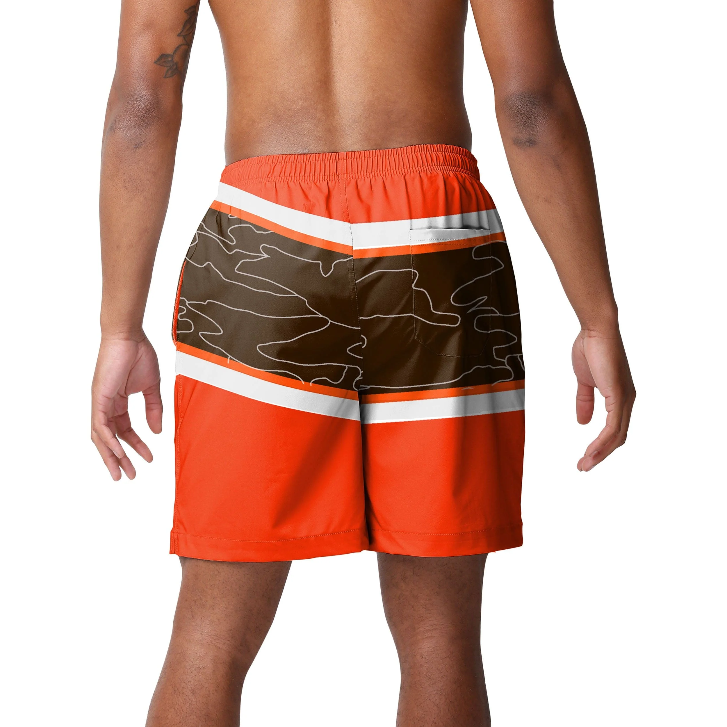 Cleveland Browns NFL Mens Big Wordmark Swimming Trunks - Image 3