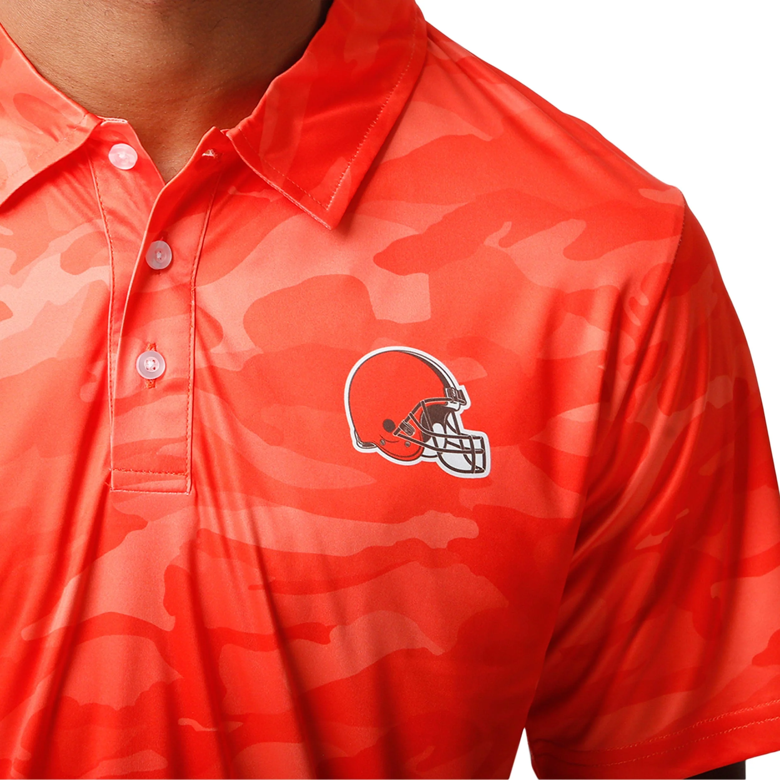 Cleveland Browns NFL Mens Color Camo Polyester Polo - Image 4