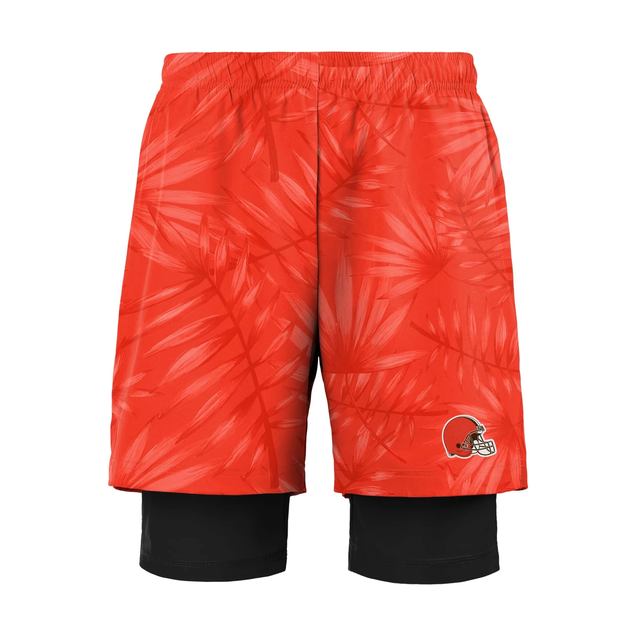 Cleveland Browns NFL Mens Floral Black Liner Shorts