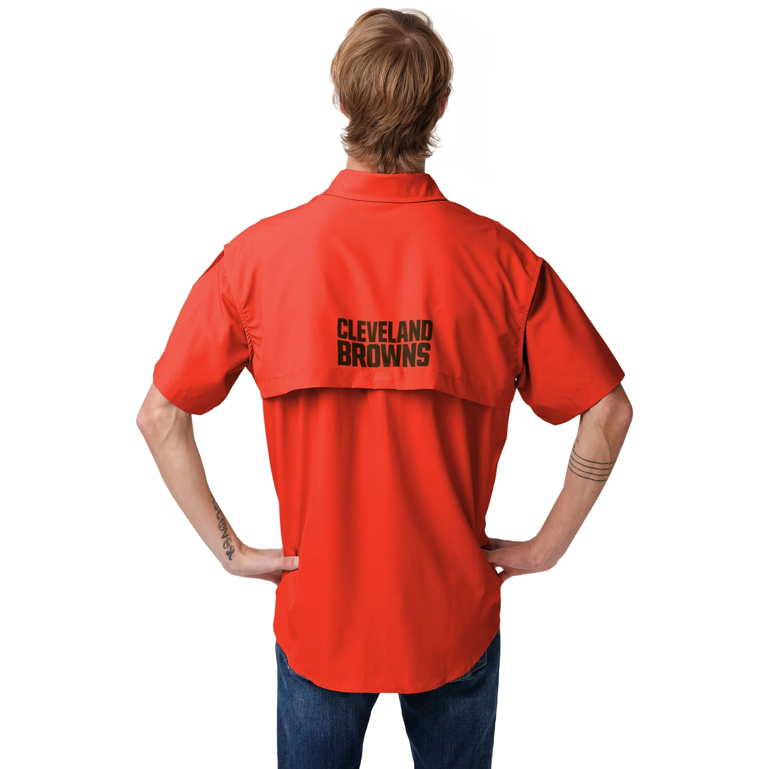 Cleveland Browns NFL Mens Gone Fishing Shirt - Image 4