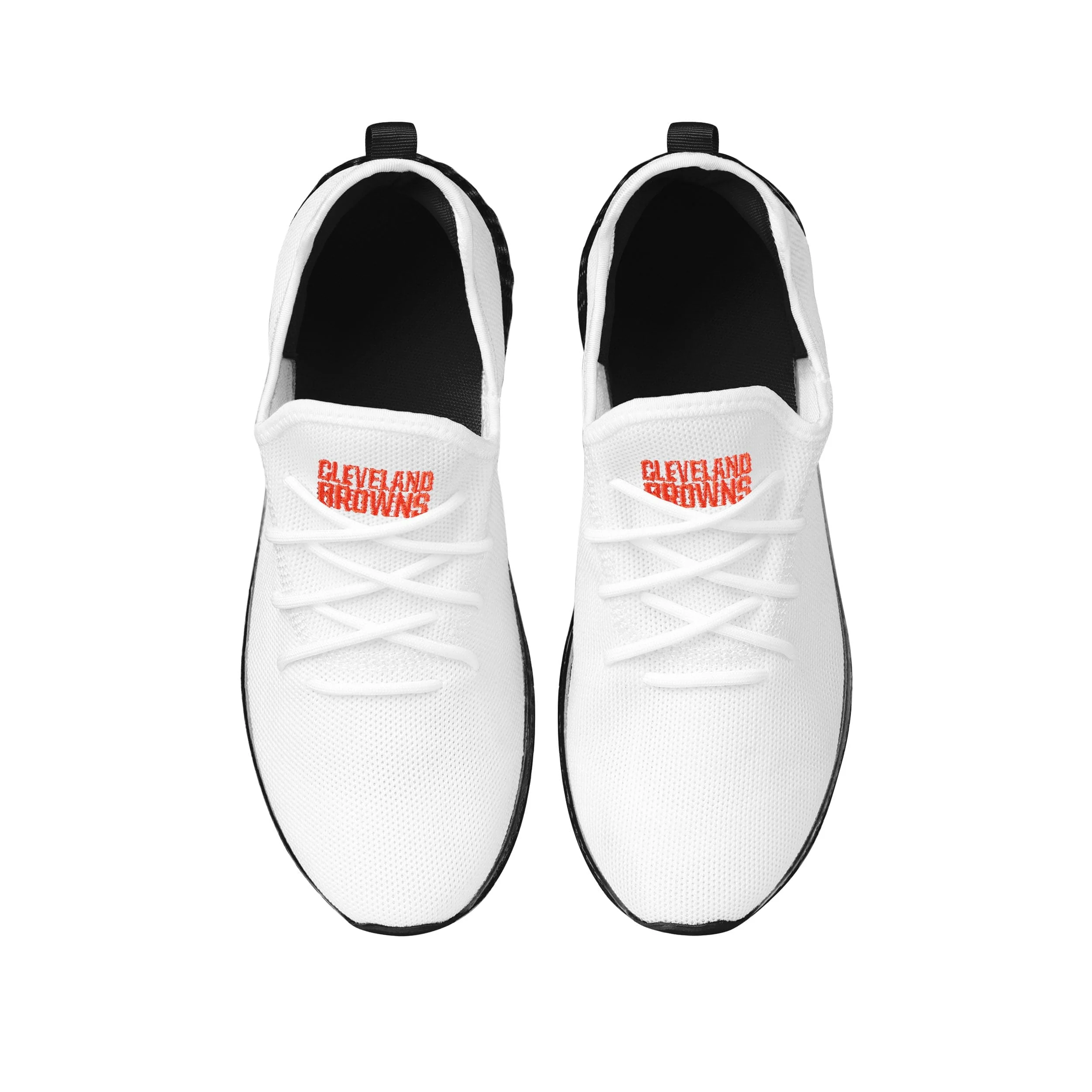 Cleveland Browns NFL Mens Gradient Midsole White Sneakers - Image 4