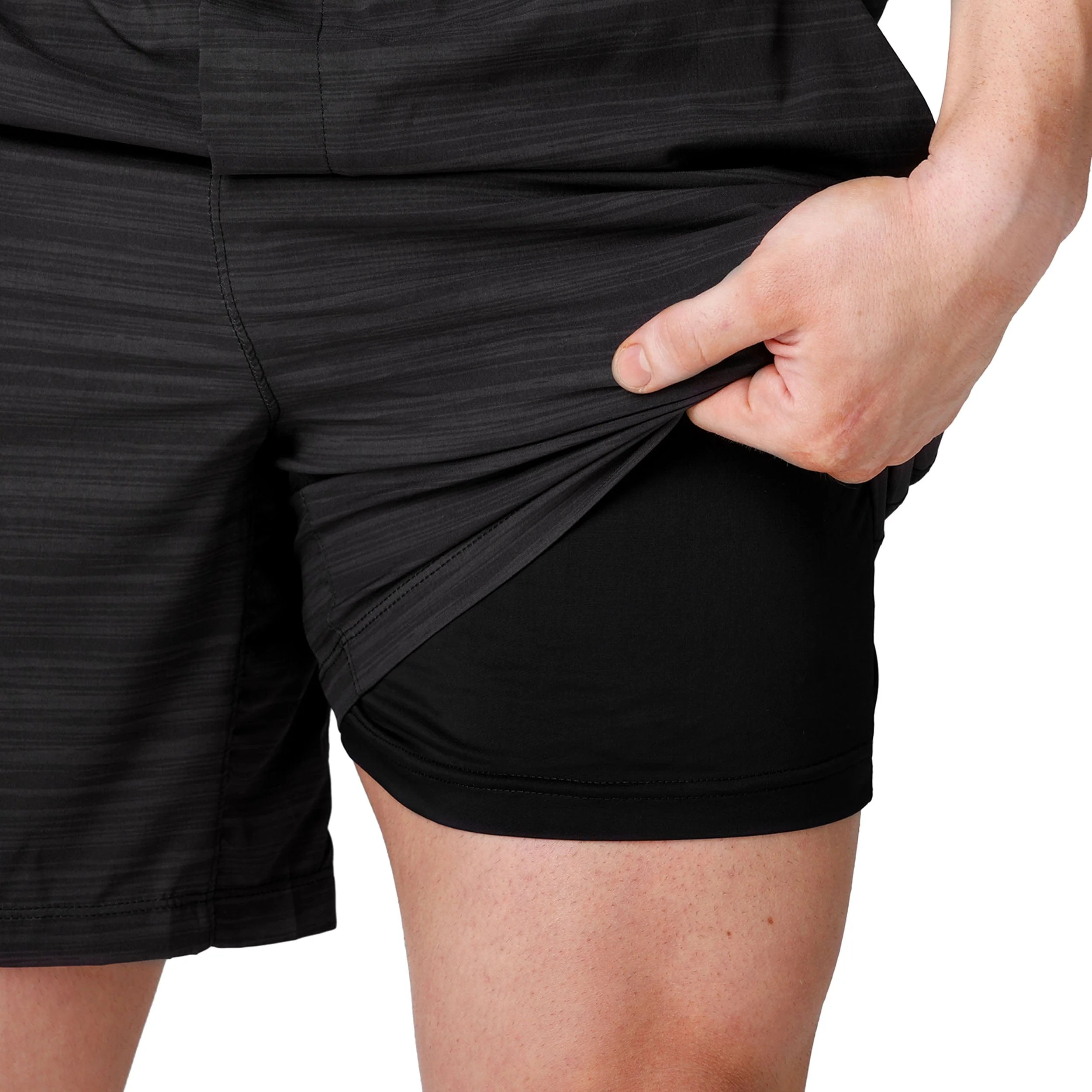 Cleveland Browns NFL Mens Heathered Black Woven Liner Shorts - Image 4