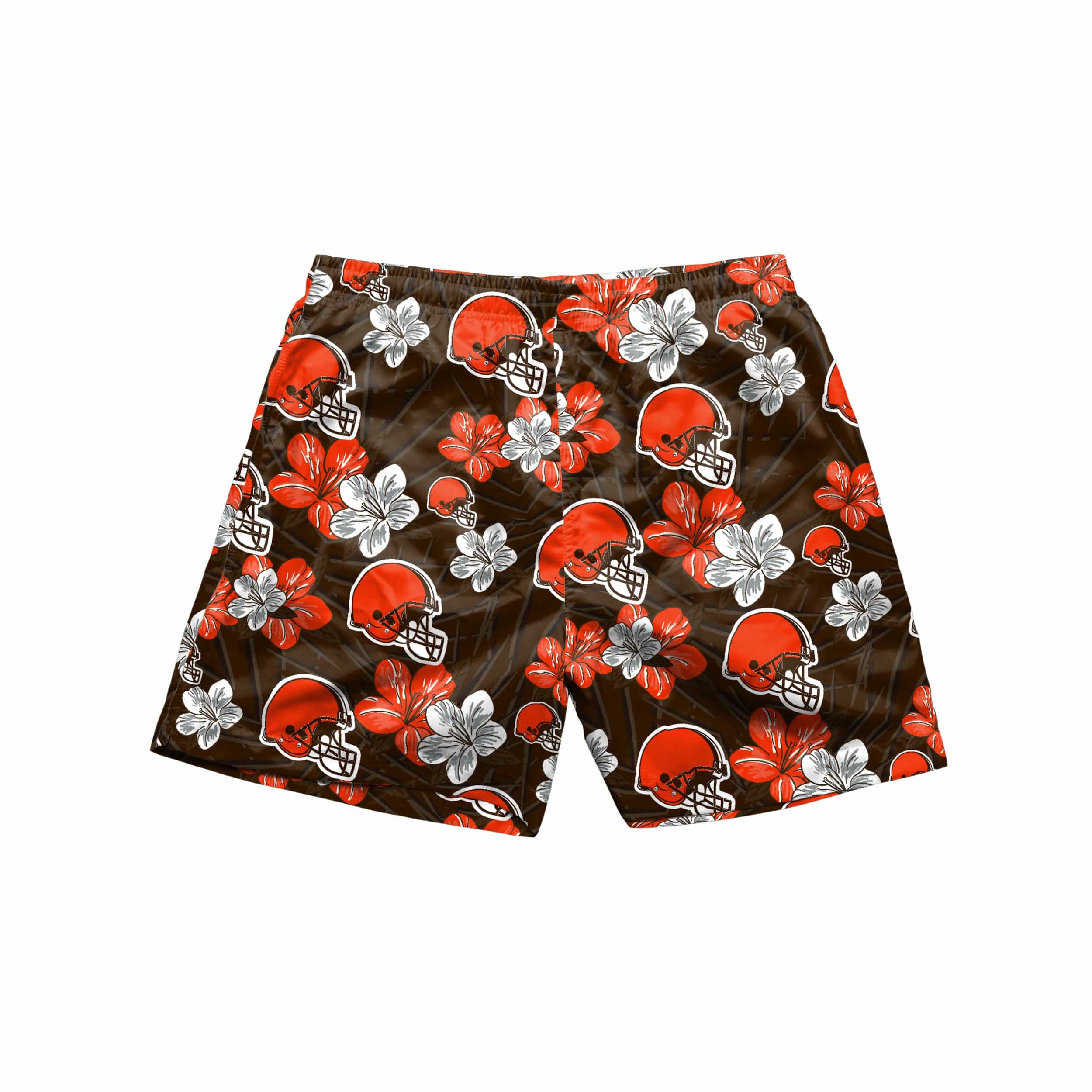 Cleveland Browns NFL Mens Hibiscus Slim Fit 5.5" Swimming Trunks - Image 4