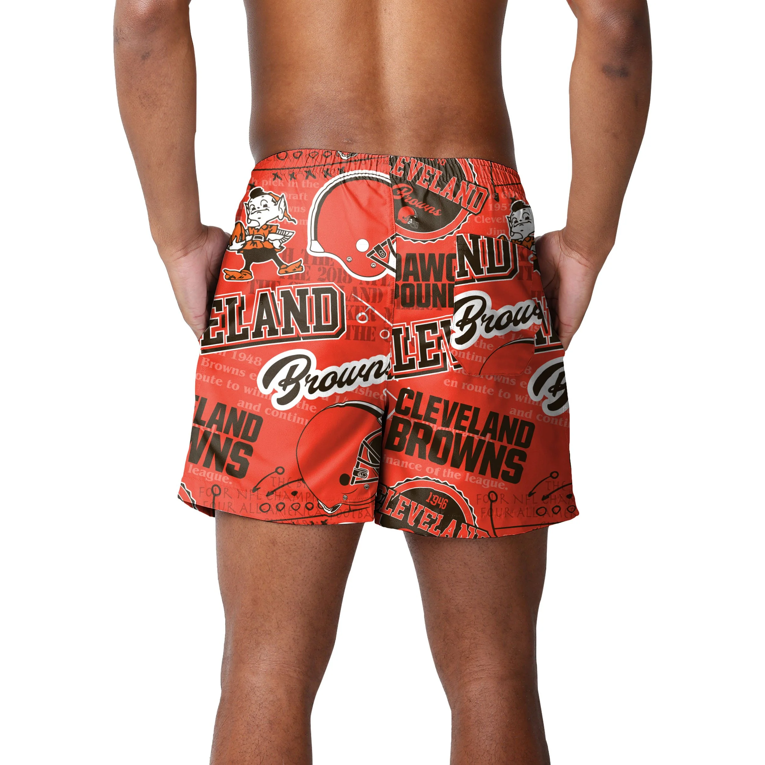 Cleveland Browns NFL Mens Logo Rush Swimming Trunks - Image 3