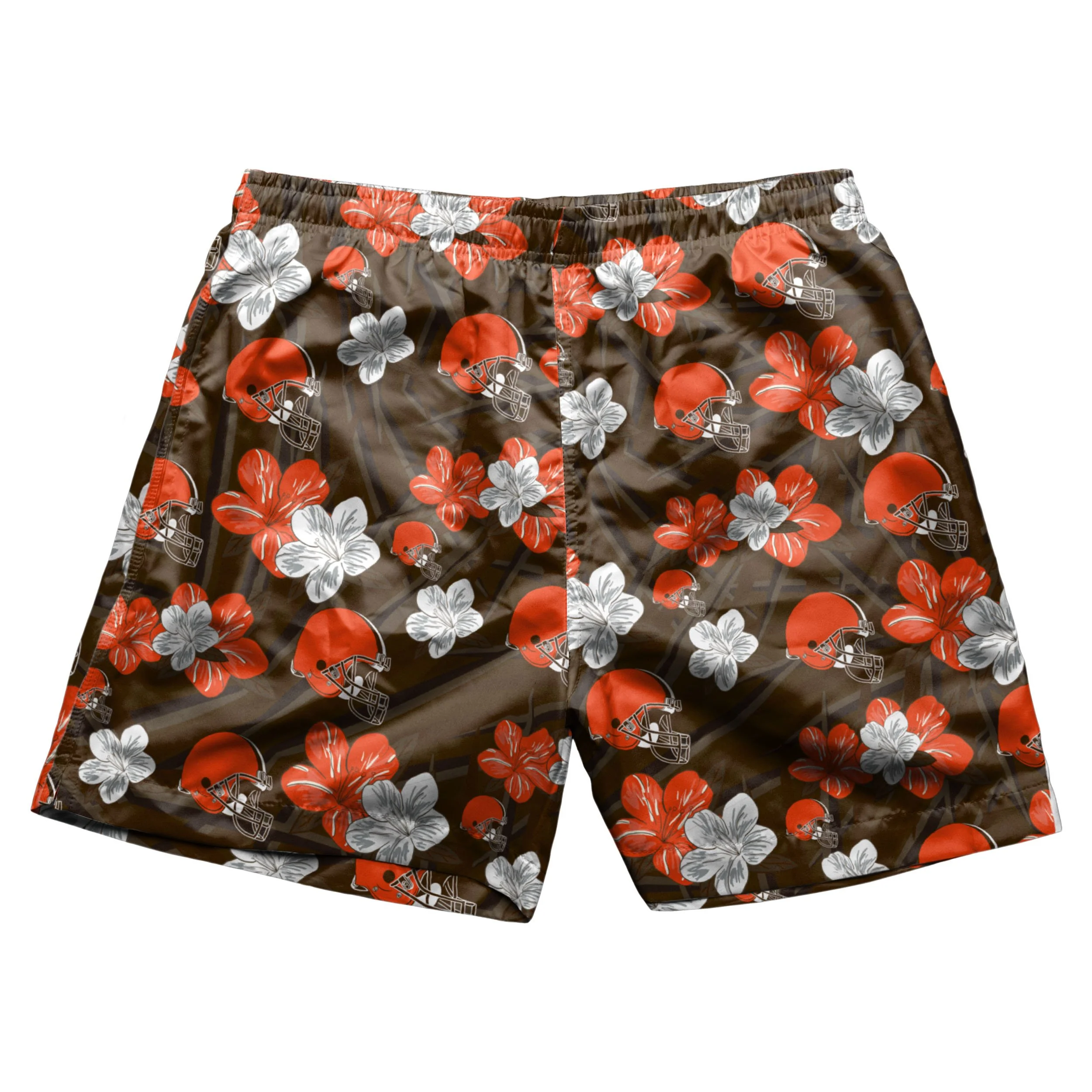 Cleveland Browns NFL Mens Original Hibiscus Slim Fit 5.5" Swimming Trunks - Image 2
