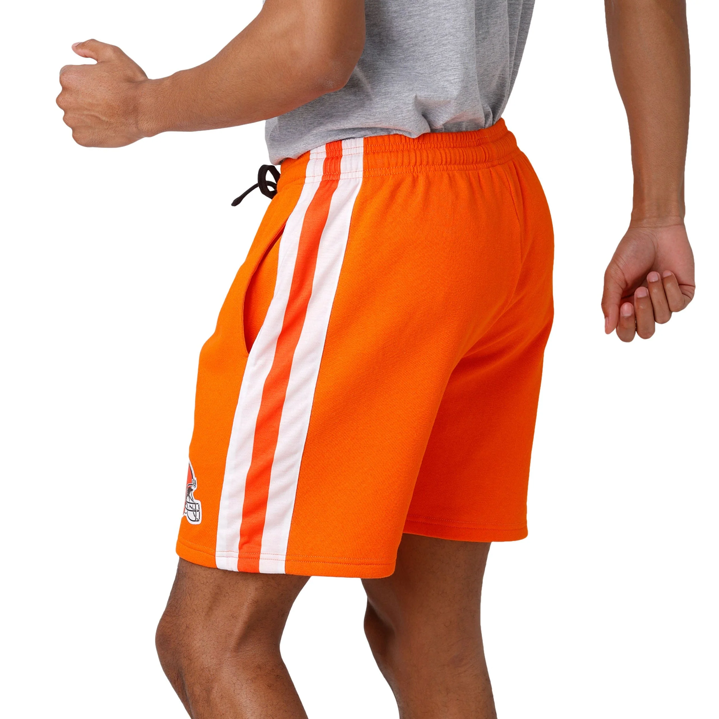 Cleveland Browns NFL Mens Side Stripe Fleece Shorts - Image 2