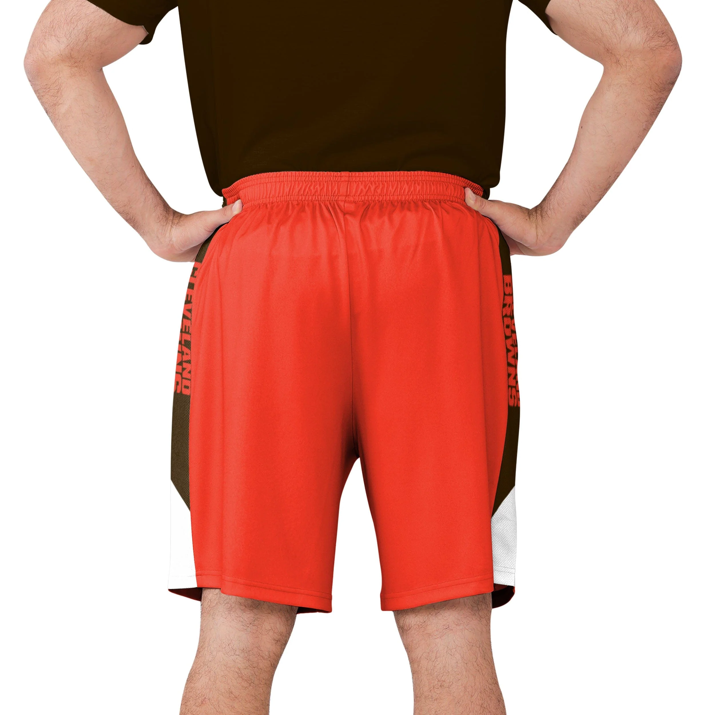Cleveland Browns NFL Mens Side Stripe Training Shorts - Image 3