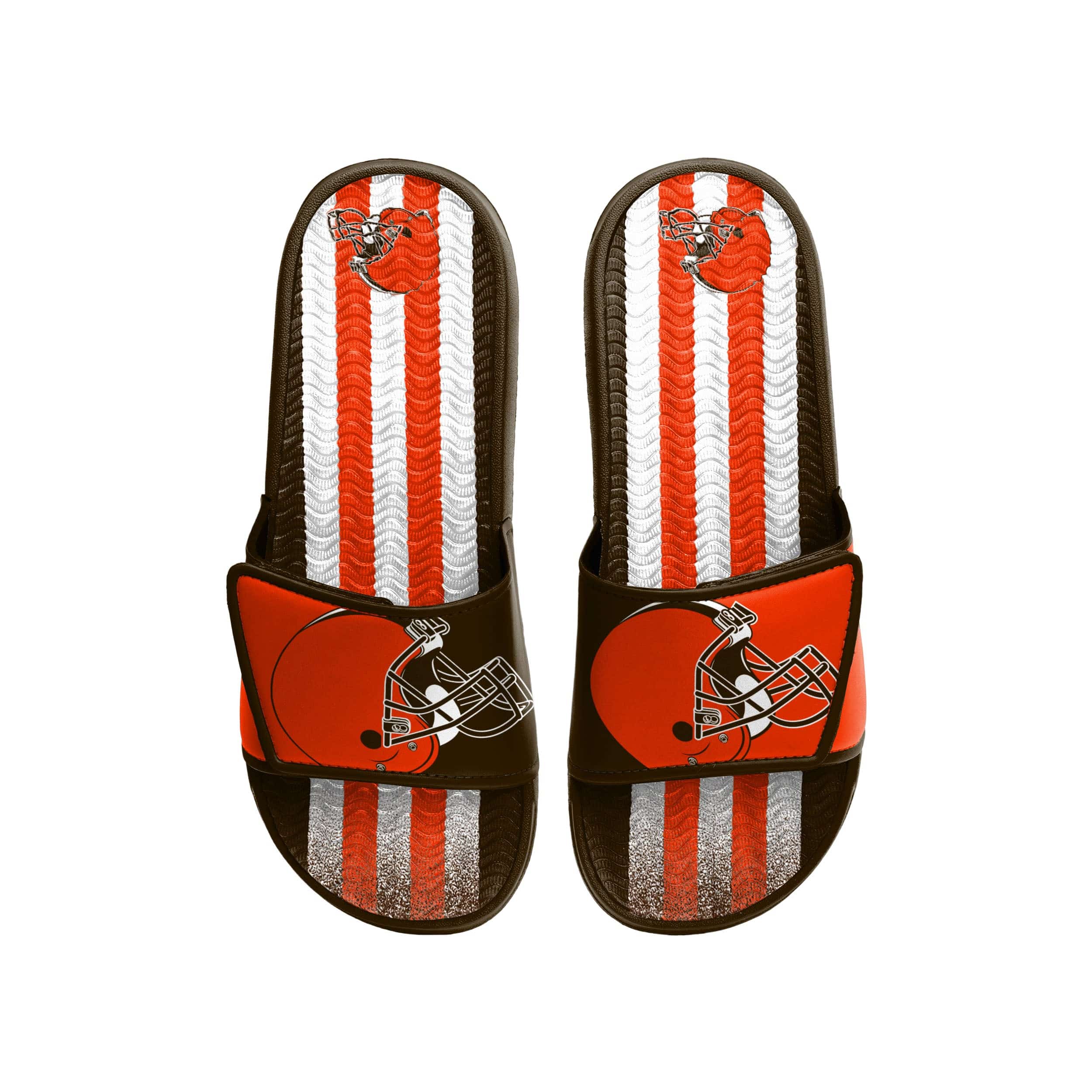 Cleveland Browns NFL Mens Team Stripe Gel Slide - Image 2