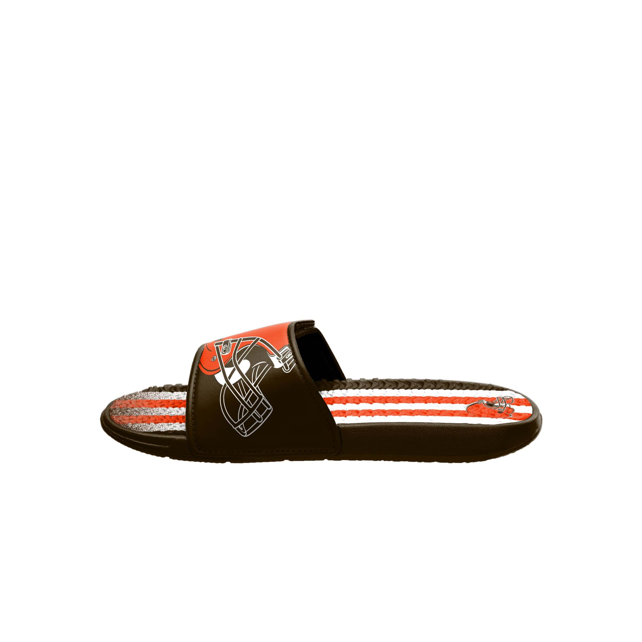 Cleveland Browns NFL Mens Team Stripe Gel Slide - Image 4