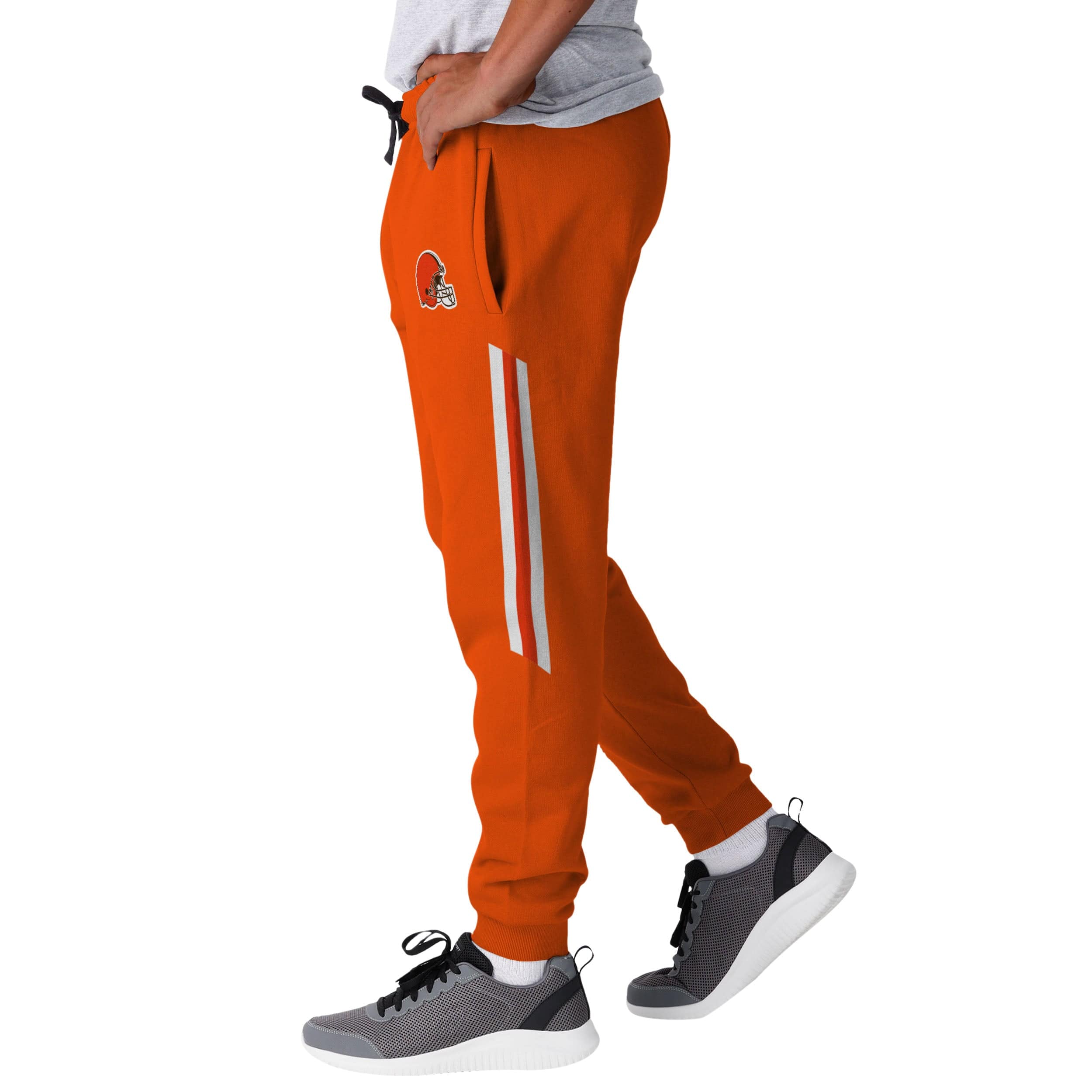 Cleveland Browns NFL Mens Team Stripe Joggers - Image 2
