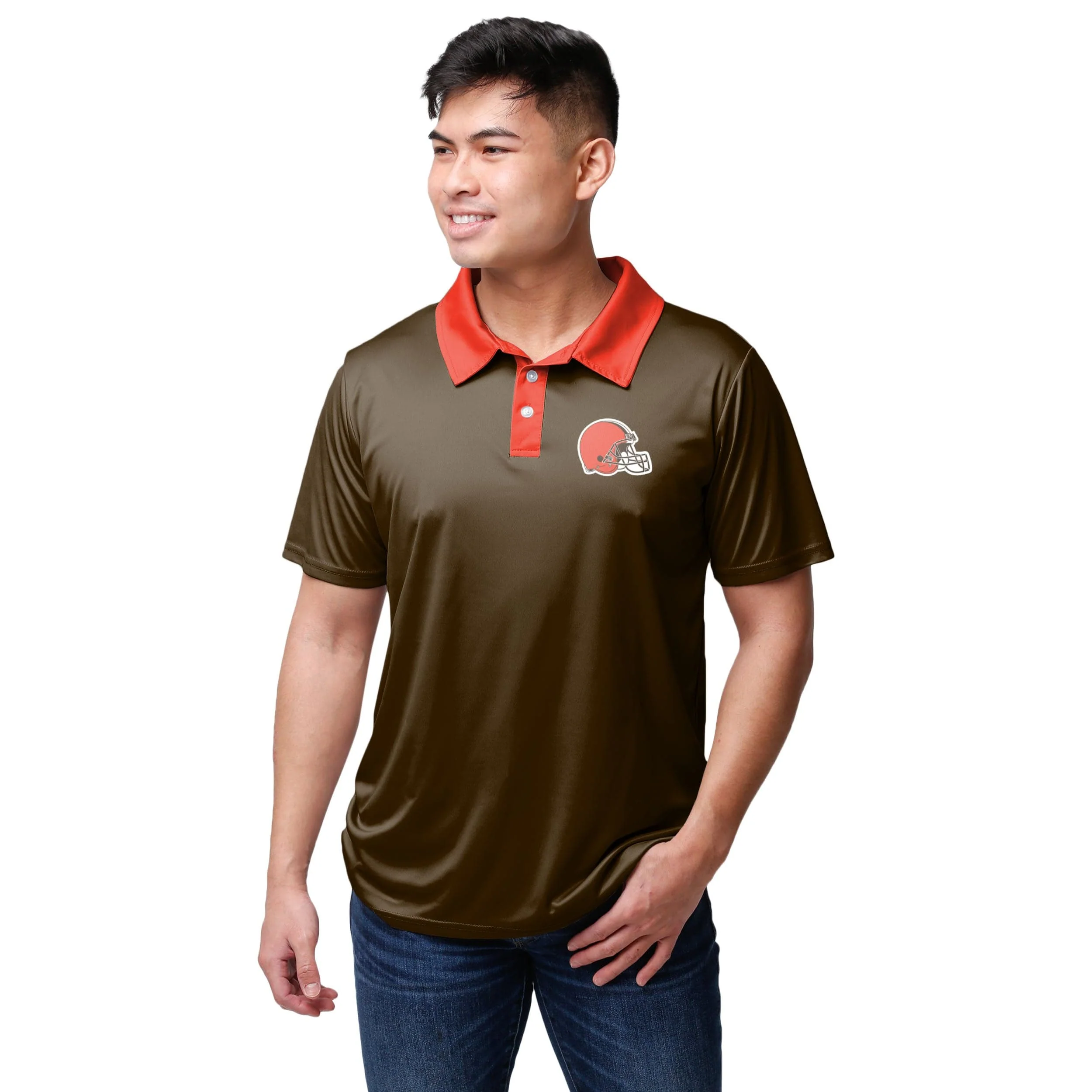 Cleveland Browns NFL Mens Workday Warrior Polyester Polo - Image 2