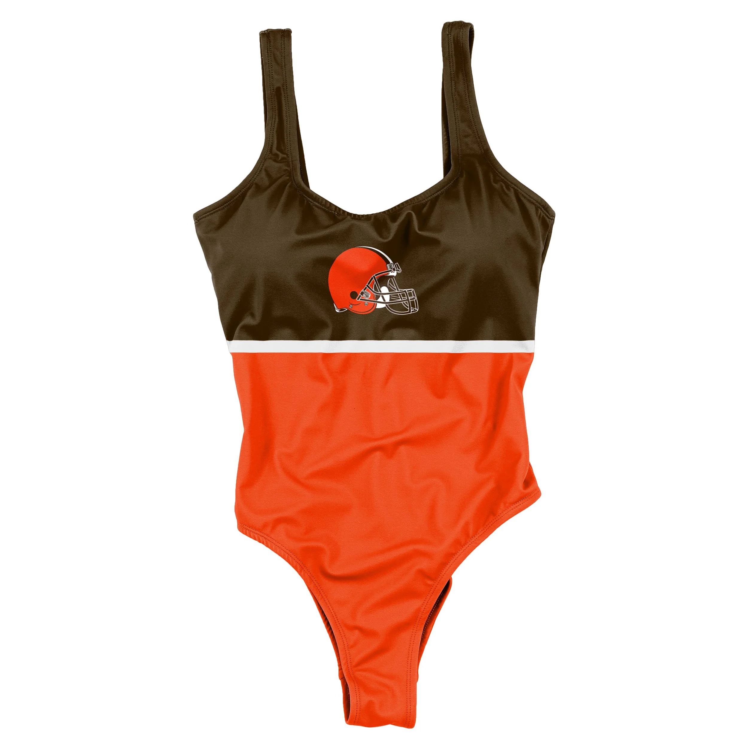 Cleveland Browns NFL Original Womens Beach Day One Piece Bathing Suit - Image 3