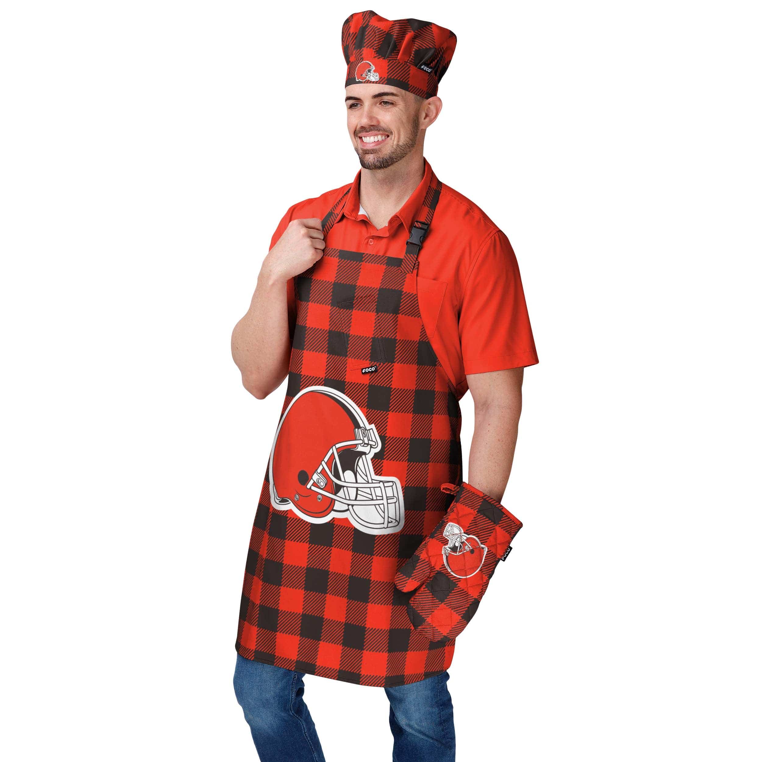 Cleveland Browns NFL Plaid Oven Mitt - Image 2