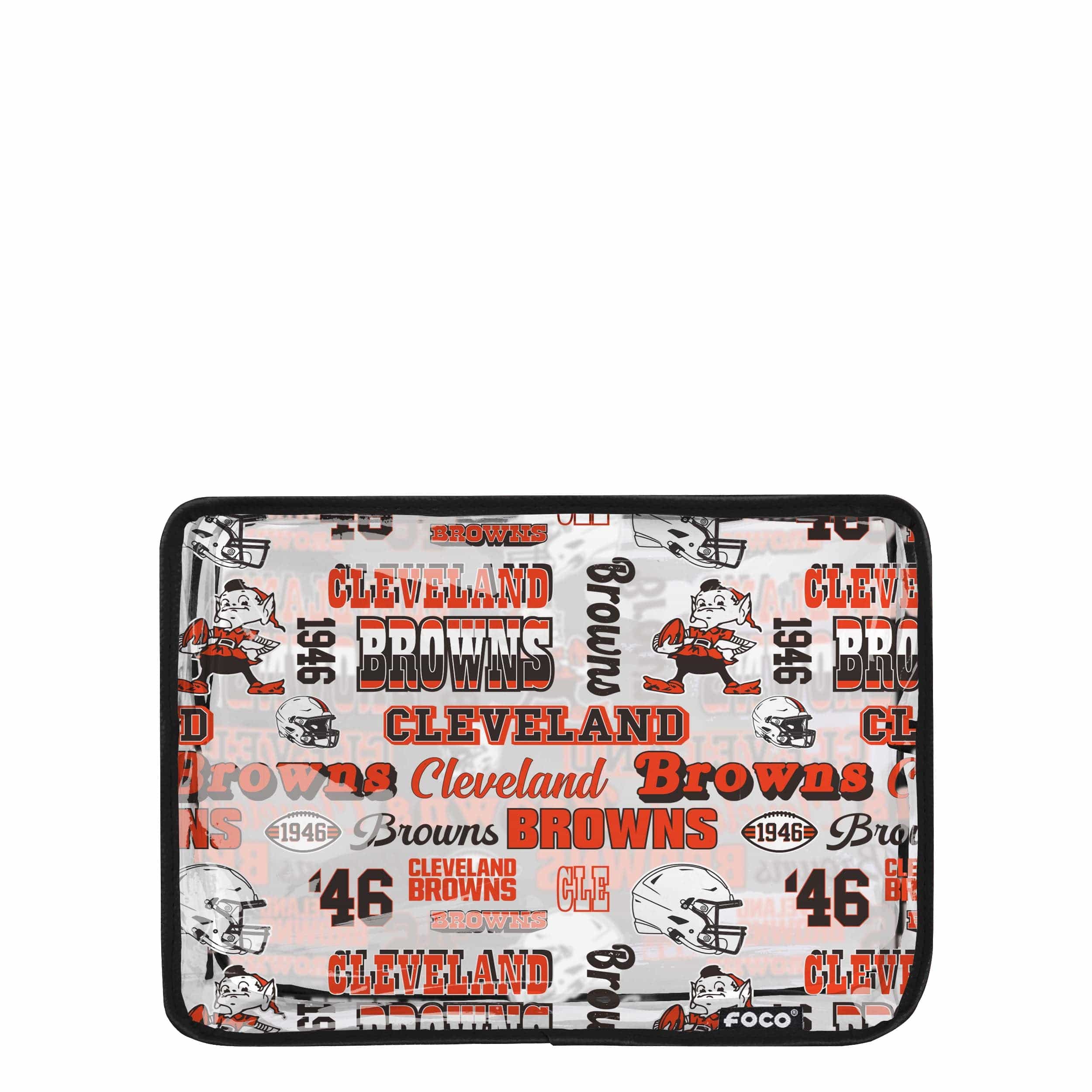 Cleveland Browns NFL Repeat Retro Print Clear Cosmetic Bag - Image 3