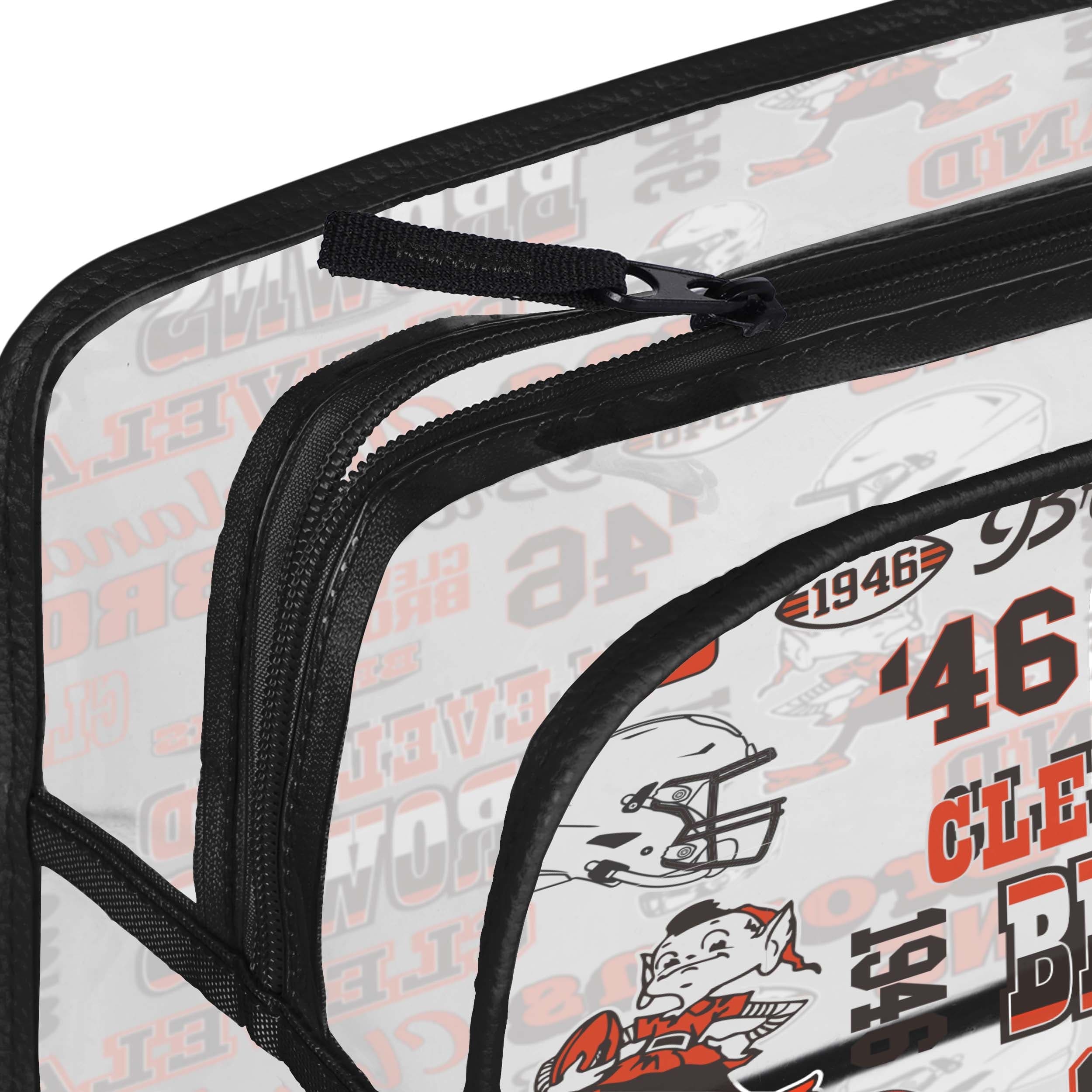 Cleveland Browns NFL Repeat Retro Print Clear Cosmetic Bag - Image 4