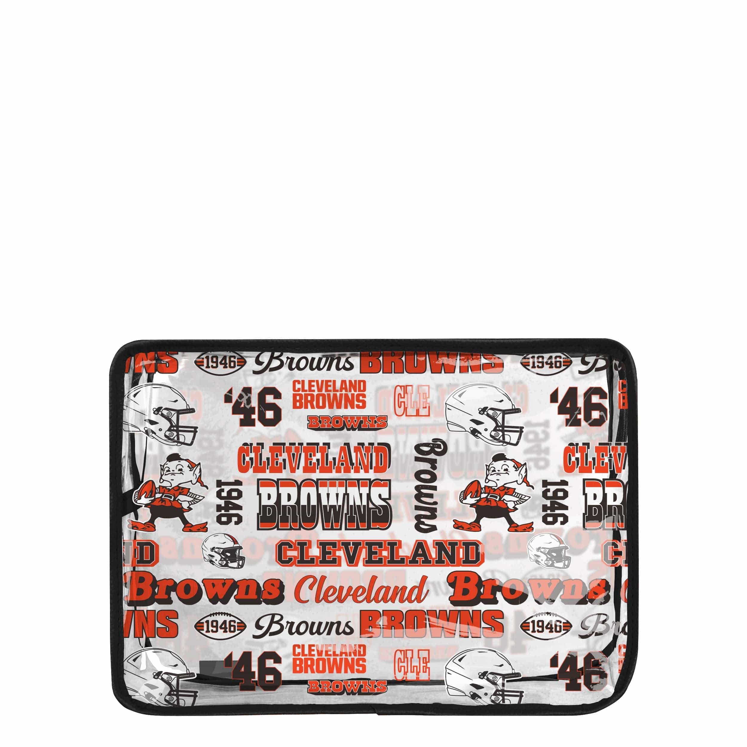 Cleveland Browns NFL Repeat Retro Print Clear Cosmetic Bag - Image 5