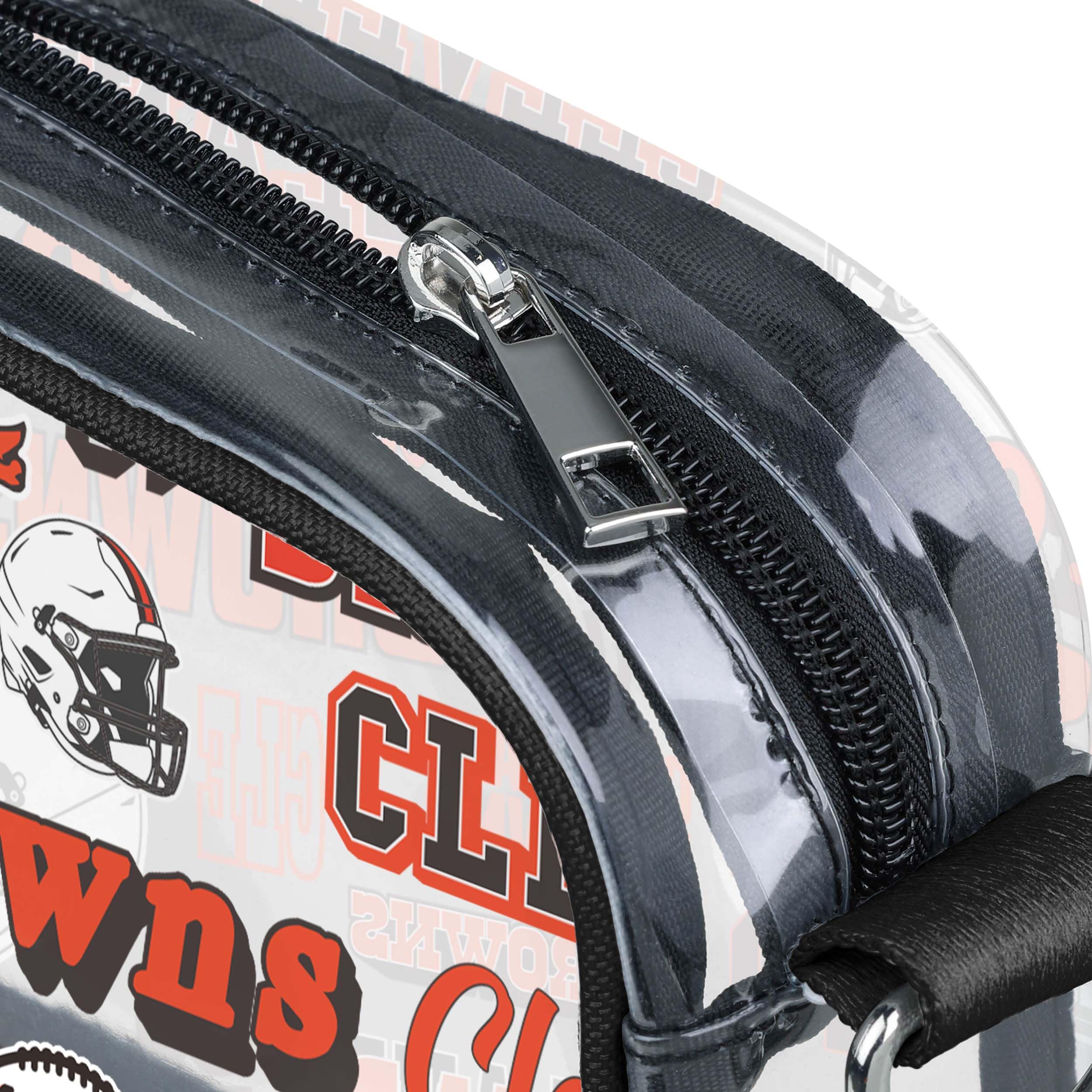 Cleveland Browns NFL Repeat Retro Print Clear Crossbody Bag - Image 4