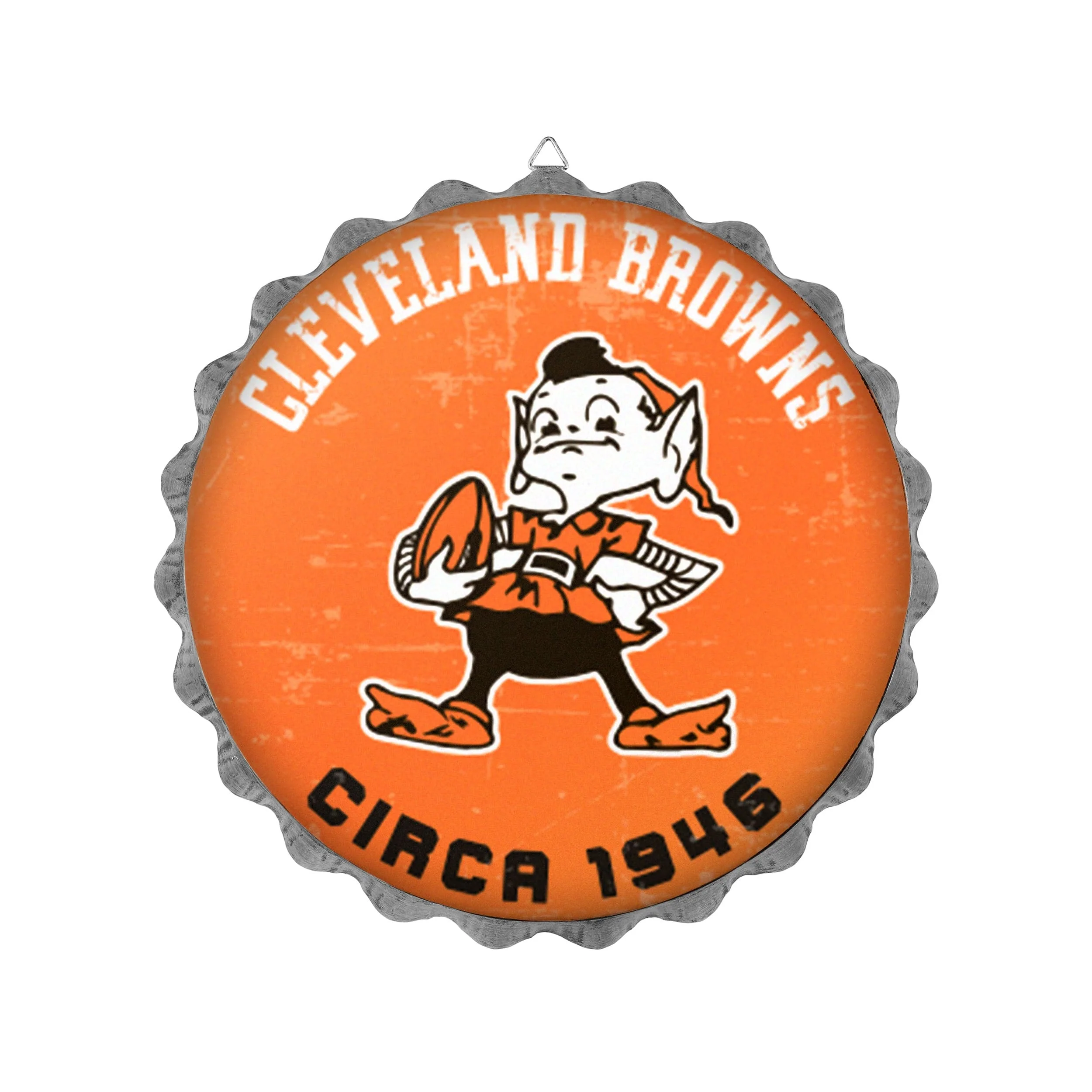 Cleveland Browns NFL Retro Bottle Cap Wall Sign