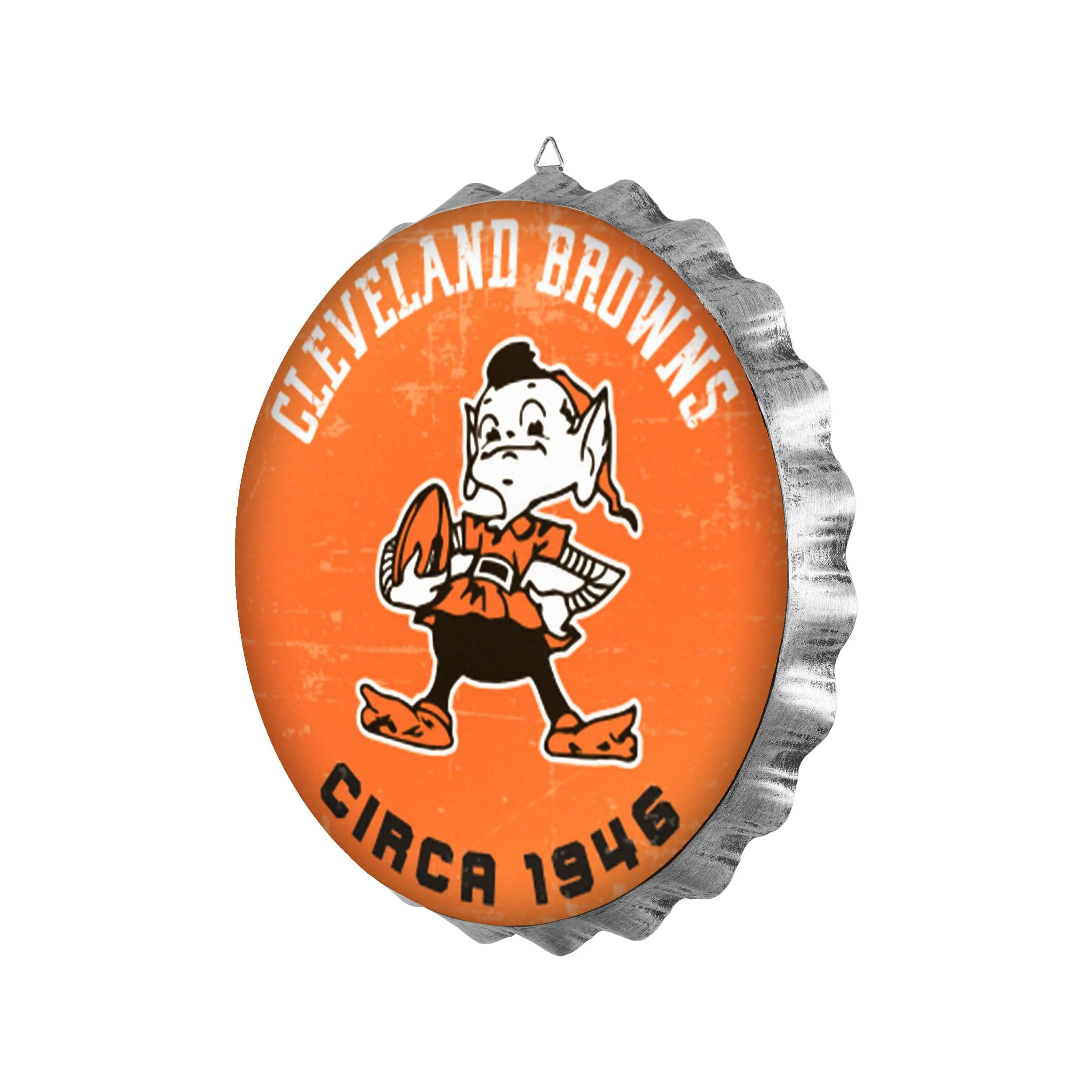 Cleveland Browns NFL Retro Bottle Cap Wall Sign - Image 2